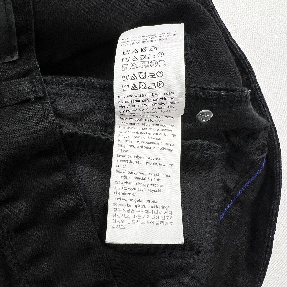 Calvin Klein Calvin Klein Jeans Black Slim Fit Regular Denim Pants Dark Size US 30 / EU 46 - 11 Thumbnail