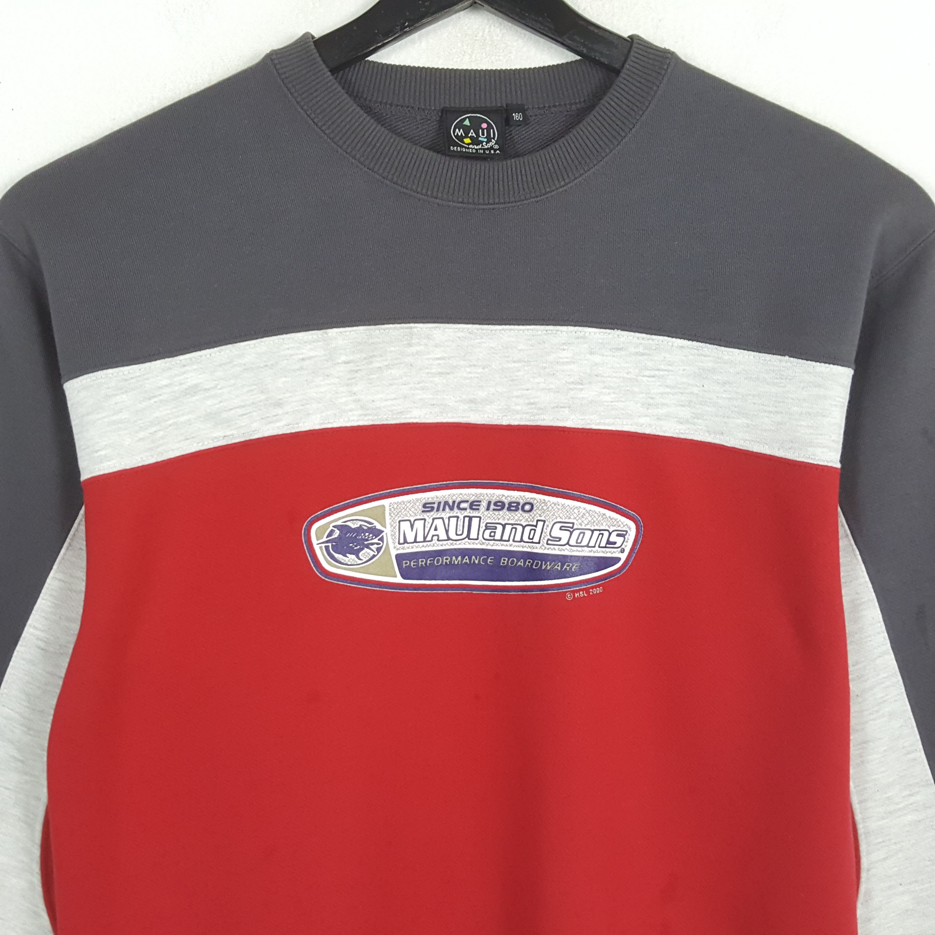 Maui and Sons × Vintage MAUI AND SONS Surfing Style Nice Design Sweatshirt Size US S / EU 44-46 / 1 - 2 Thumbnail
