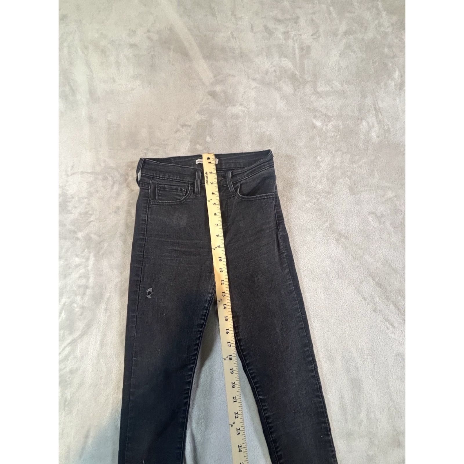 Levi's Levi's 720 Women's Black Denim Jeans High-Rise Super Skinny Size 27 Dark Inseam 30 Size 27" / US 4 / IT 40 - 4 Thumbnail