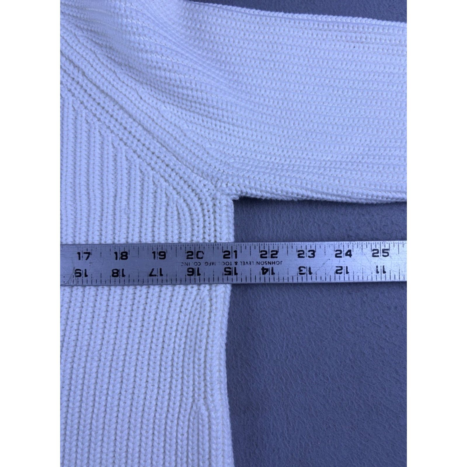 Quince Quince Sweater Womens Small Ivory knit Pullover Crew Neck Fisherman Raglan Long Sleeve Solid Cotton Regular Knit Size S / US 4 / IT 40 - 7 Thumbnail