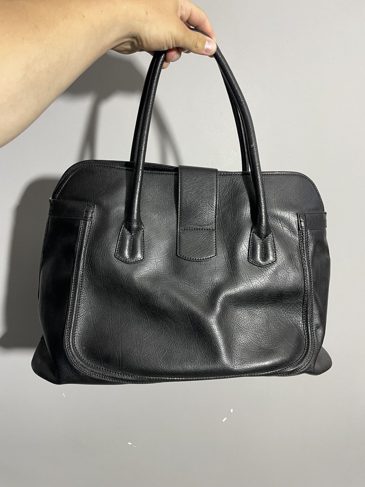 Tod's Tod’s Luxury Black Leather Handle Bag 32x46cm Size ONE SIZE - 4 Thumbnail