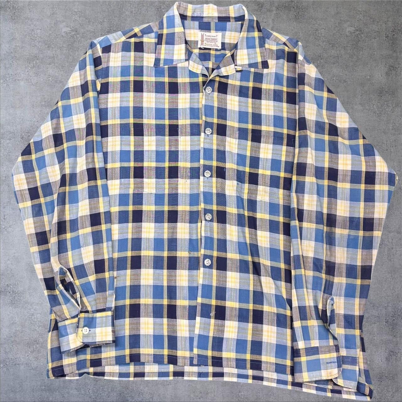 Towncraft × Vintage 1960s Plaid Button Up Shirt Size US M / EU 48-50 / 2 - 1 Thumbnail