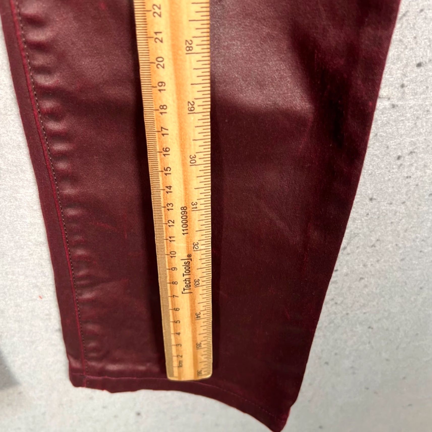 Vintage VINTAGE Rock & Republic Womens Jeans Slim 8 Burgundy Coated Mid 5-Pocket Denim Red Rock Womens Mens? Size 30" / US 8 / IT 44 - 7 Thumbnail