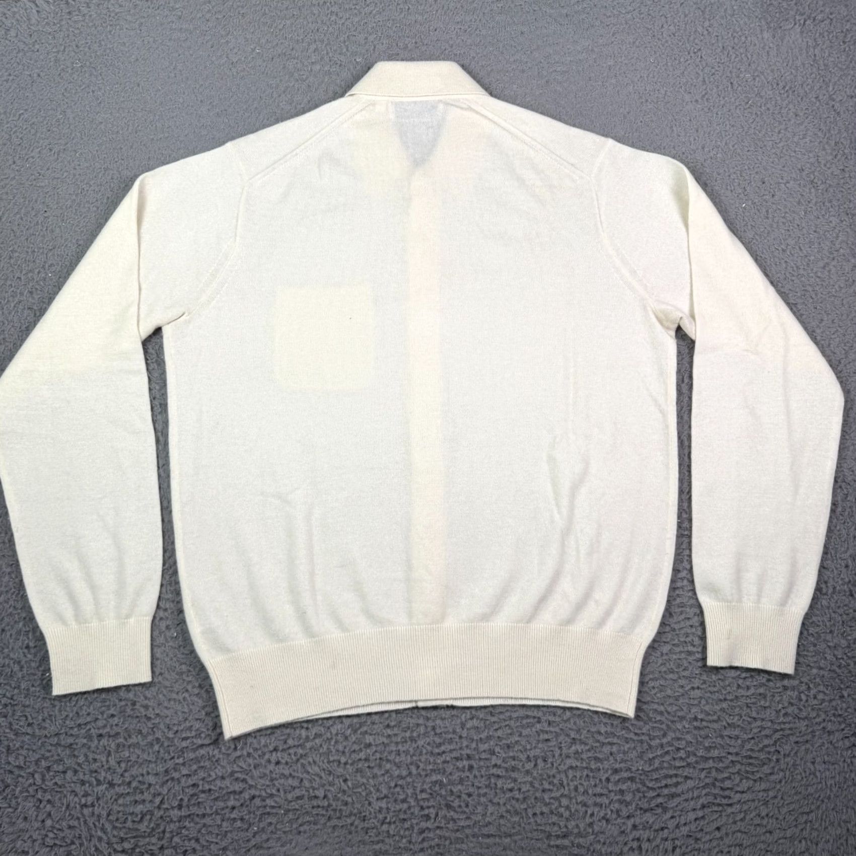 Buck Mason Buck Mason California Cashmere Collared Cardigan Sweater Mens M Ecru Cream Size US M / EU 48-50 / 2 - 5 Thumbnail