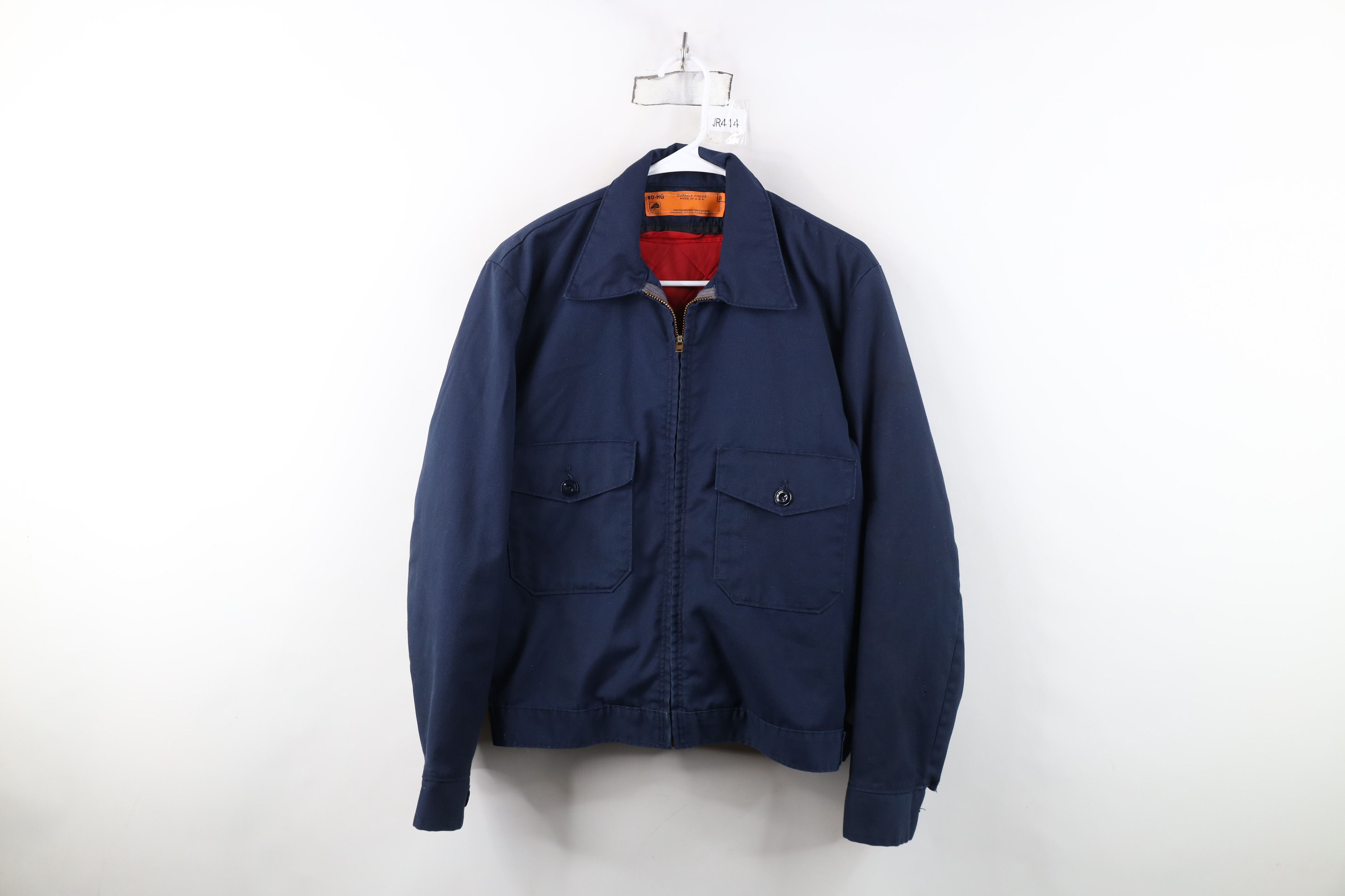 Vintage Vintage 60s 70s Workwear Mechanic Bomber Jacket Blue USA Size US XXL / EU 58 / 5 - 1 Thumbnail