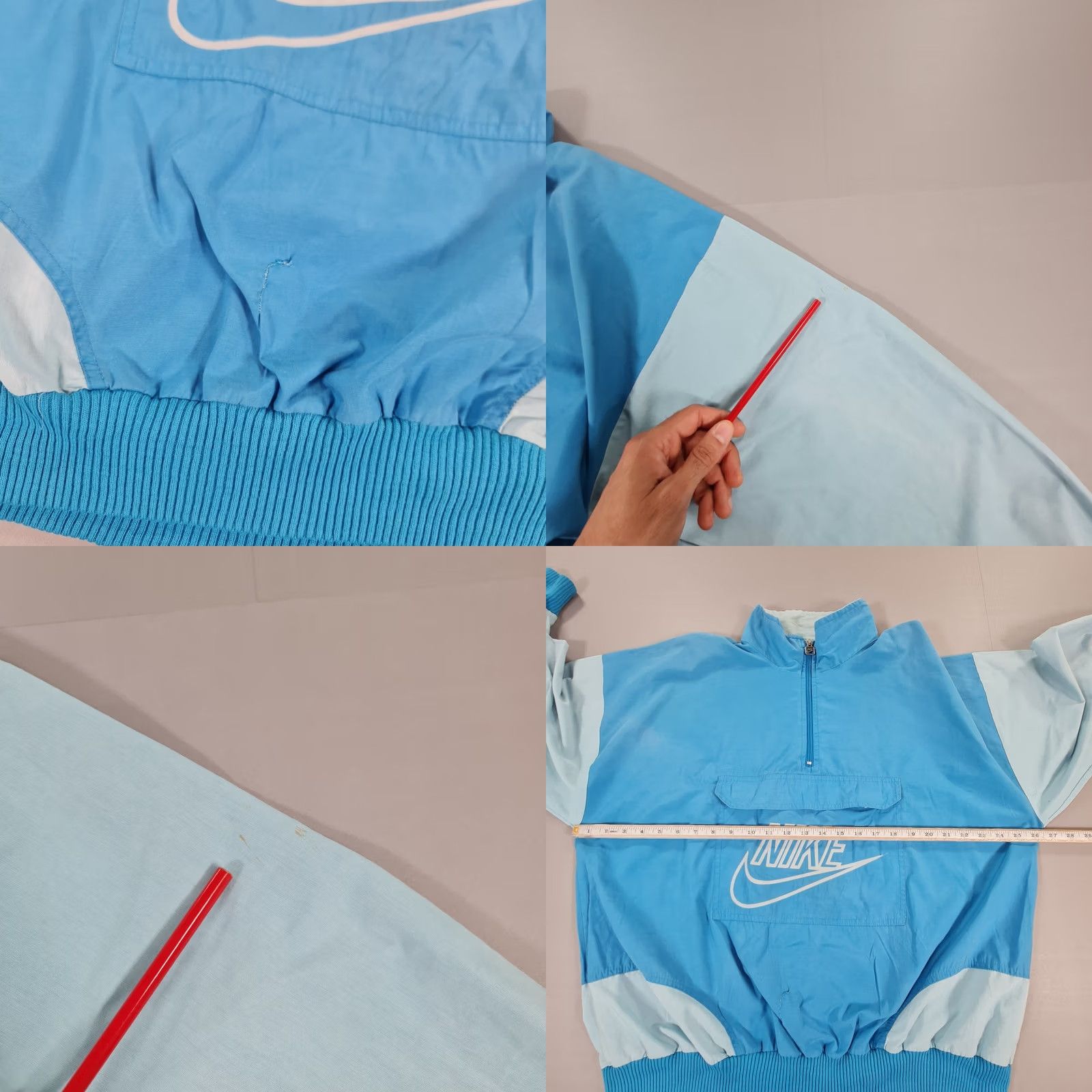 Nike VINTAGE Nike Dri-Fit Jacket Mens XL Blue Windbreaker 80s USA Quarter Zip Pockets Size US XL / EU 56 / 4 - 8 Thumbnail