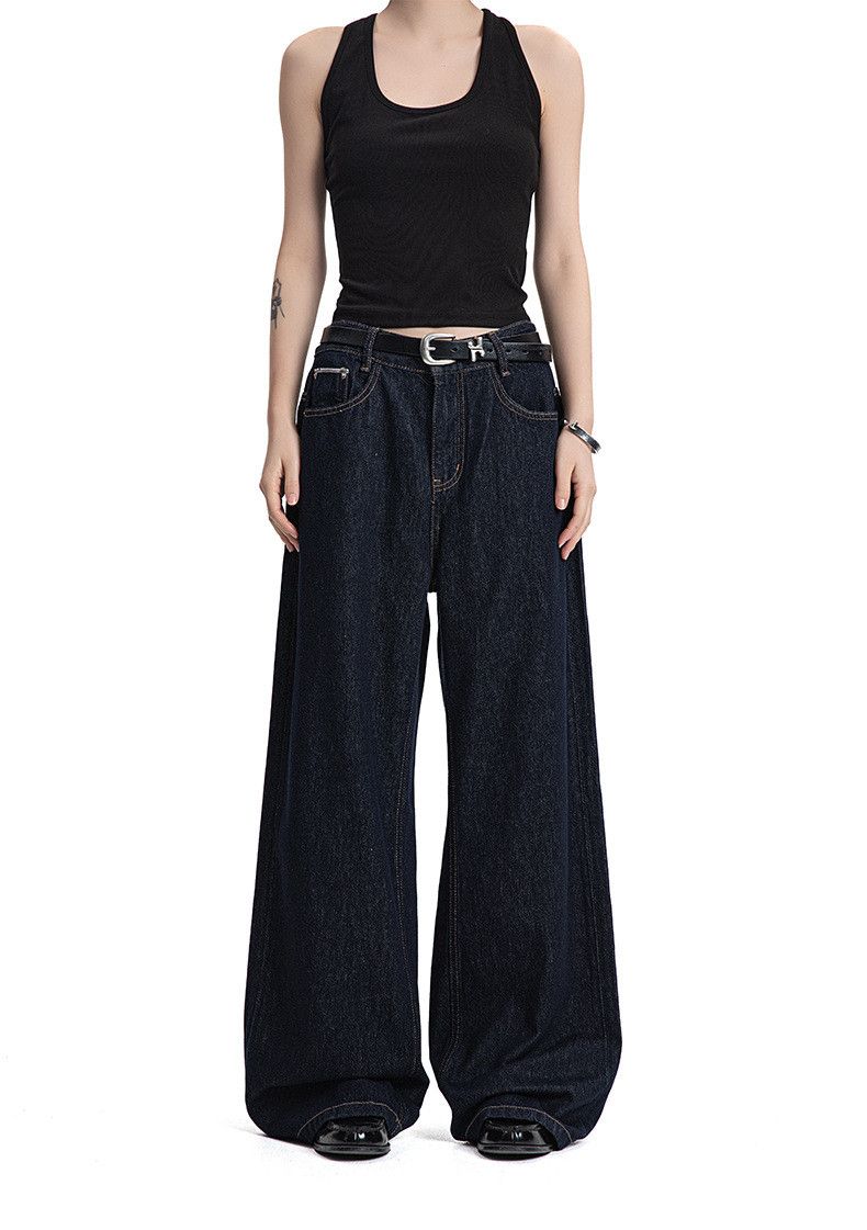 Japanese Brand Retro washed straight leg casual loose cleanfit jeans Size US 32 / EU 48 - 1 Thumbnail