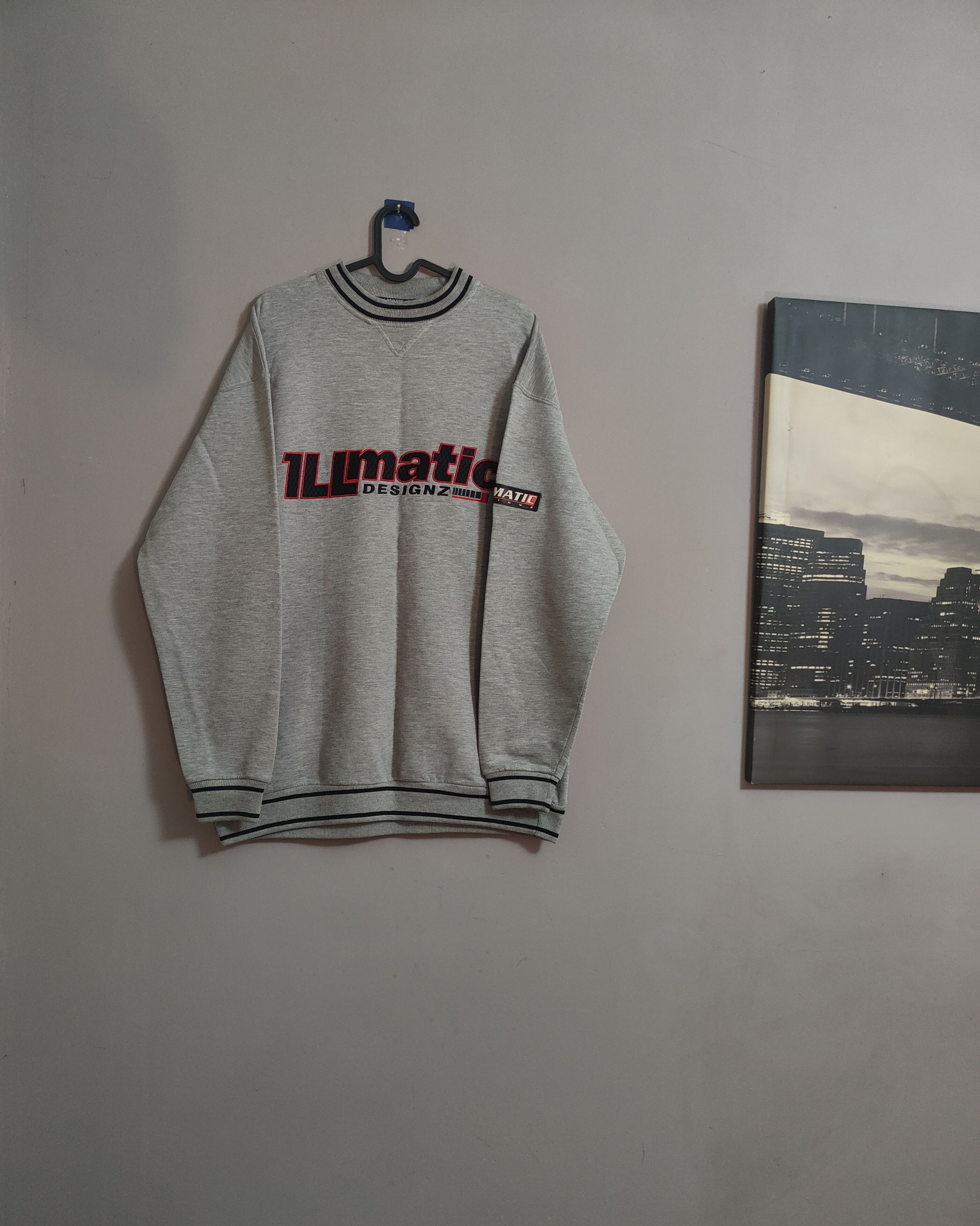 image of Rap Tees x Vintage 90's Vintage Illmatic Designz Streetwear Crewneck in Grey, Men's (Size Medium)