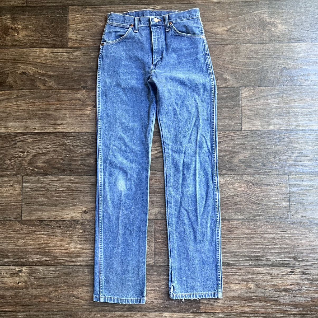 Wrangler Made in Mexico 2000s Tall & Thin Blue Denim 29x34 Size US 29 - 1 Thumbnail