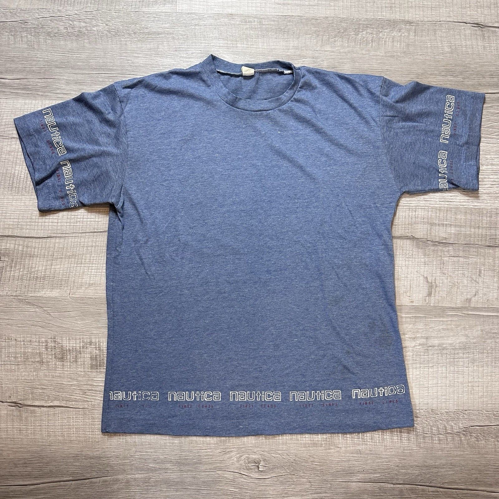 Nautica × Vintage Vintage 90s Nautica Short Sleeve Large Single Stitch T-Shirt Size US L / EU 52-54 / 3 - 1 Thumbnail