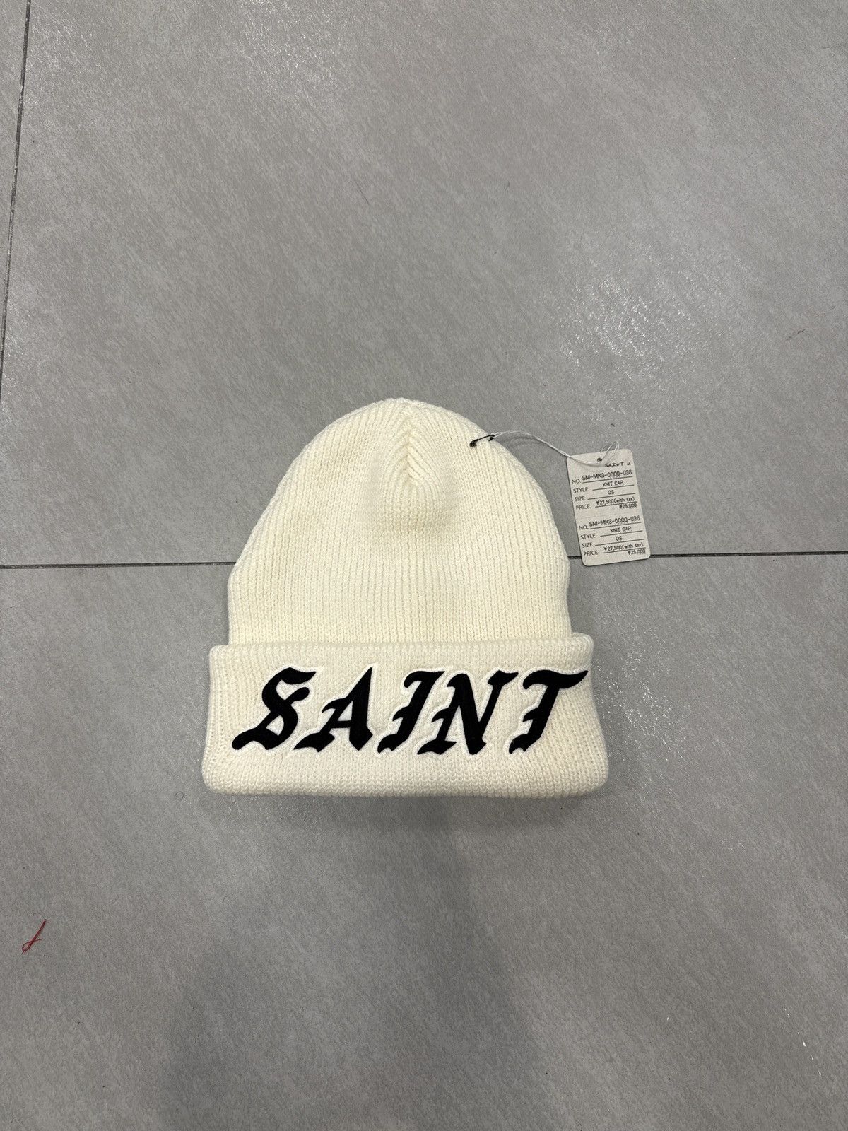 Saint Michael Saint Michael Logo Beanie Cream SS26 Size ONE SIZE - 1 Thumbnail