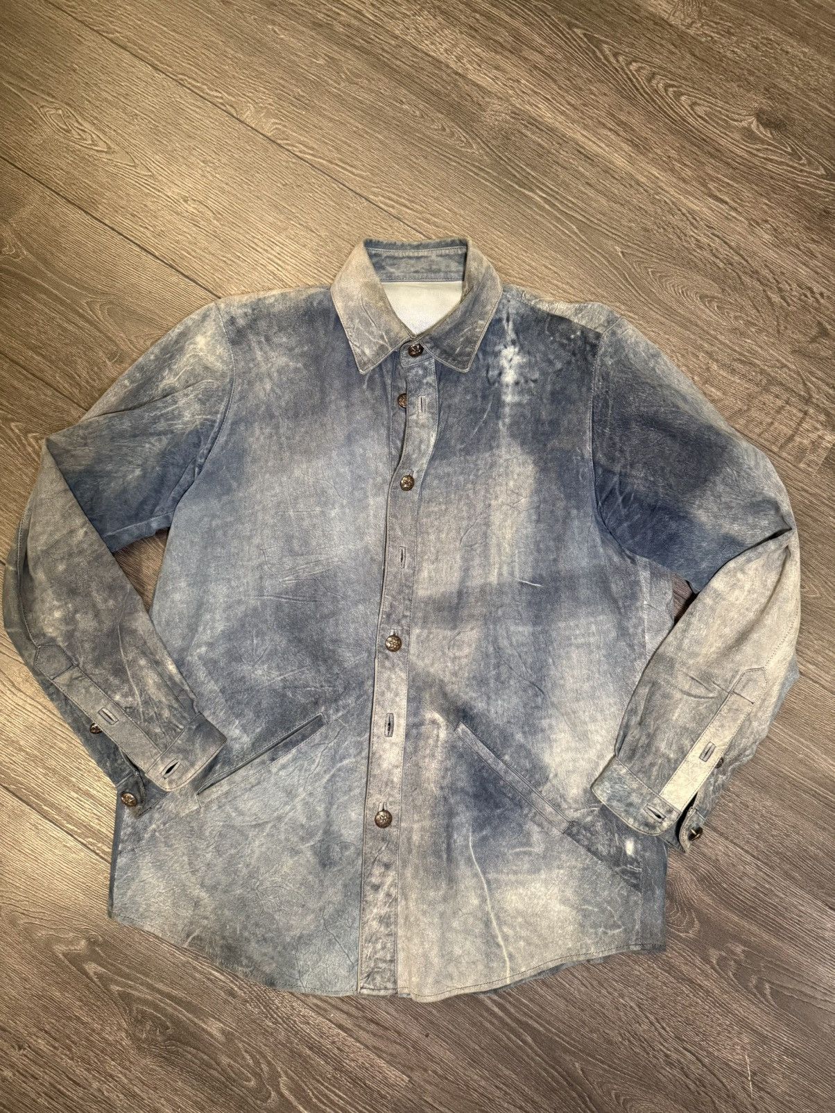 Chrome Hearts 1/1 Chrome Hearts leather shirt « sky blue » size L Size US L / EU 52-54 / 3 - 4 Thumbnail