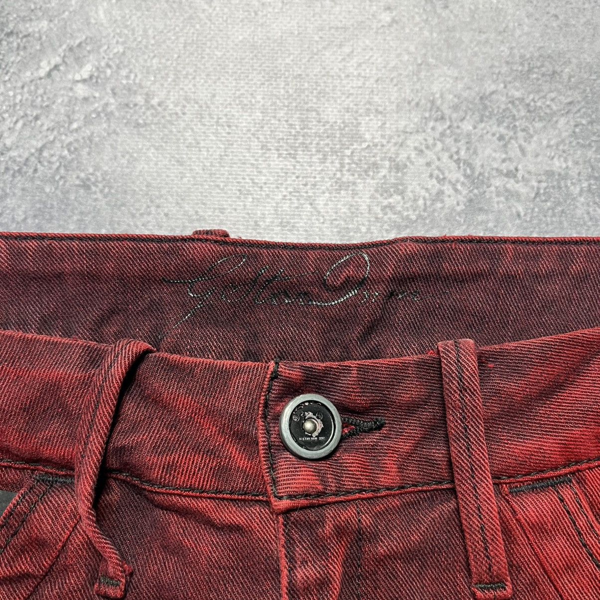 G-Star Vintage G-Star Raw Red Denim Tavi Mini Skirt Y2K Streetwear Size 30" / US 8 / IT 44 - 3 Thumbnail