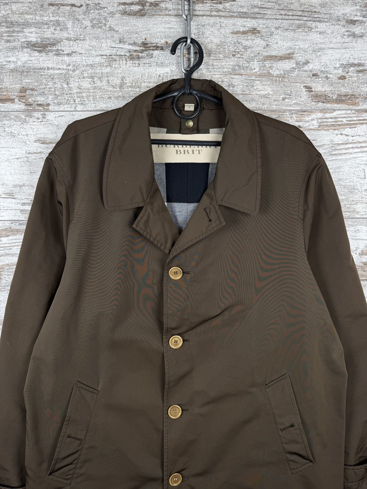 Burberry × Vintage Mens Burberry Brit brown coat trench jacket luxury brown Size US XL / EU 56 / 4 - 3 Thumbnail