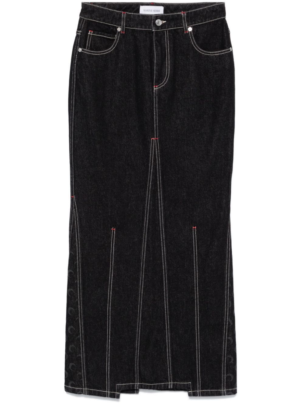 Marine Serre MOON DENIM LONG SKIRT Size 27" / US 4 / IT 40 - 1 Thumbnail