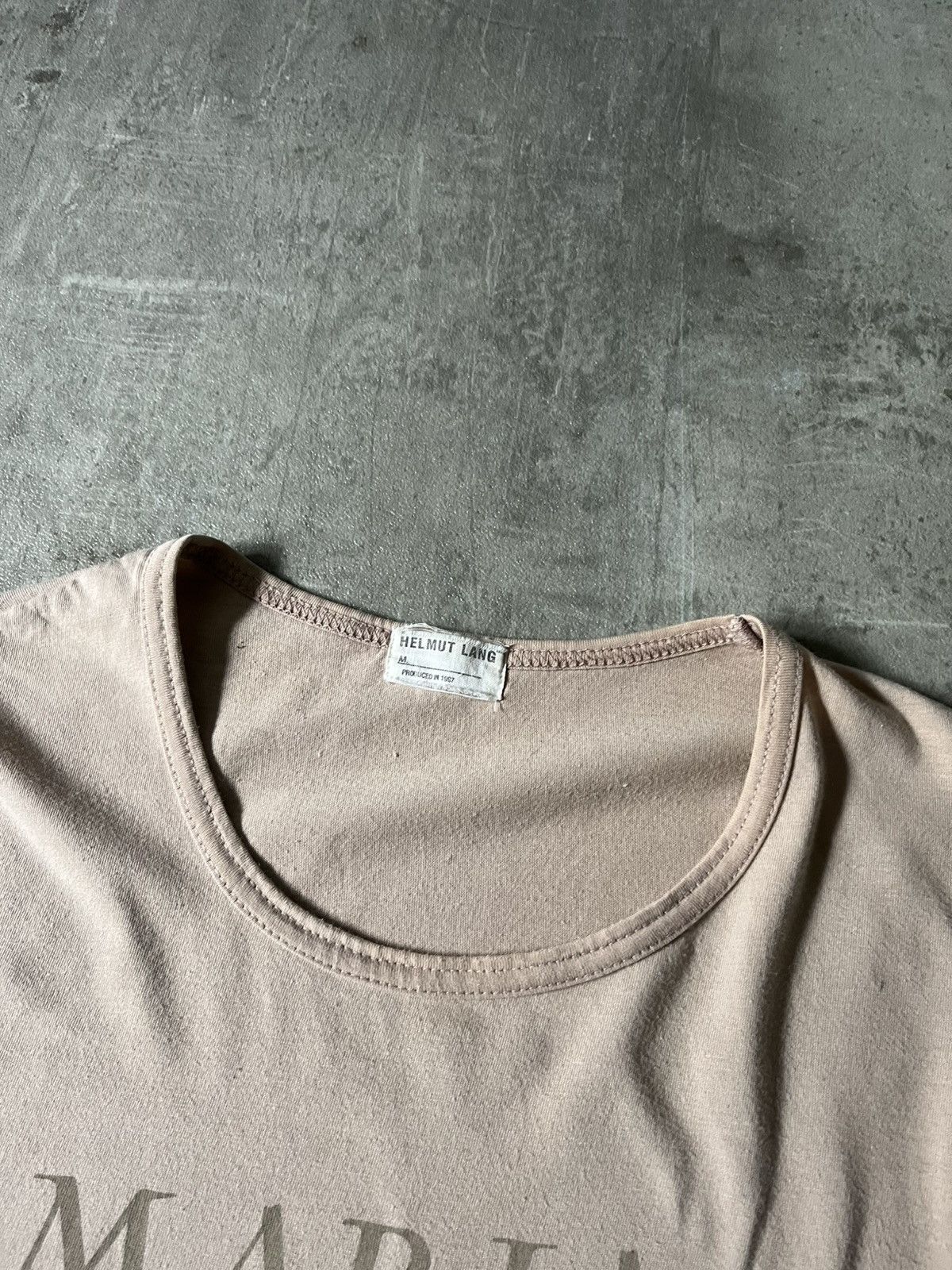 Helmut Lang Archival Helmut Lang 1997 Maria T-shirt beige Size US M / EU 48-50 / 2 - 4 Thumbnail
