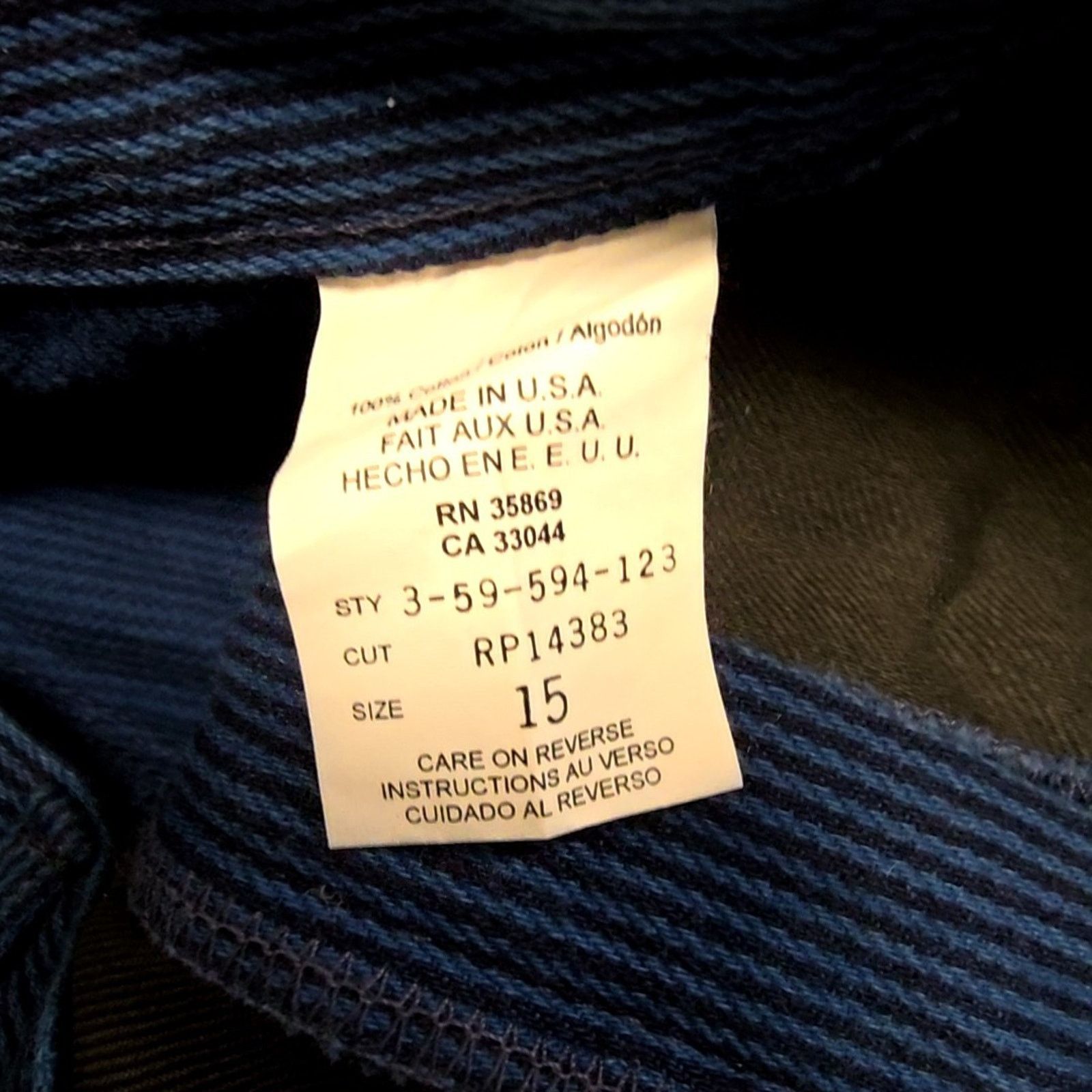 Roper Vintage Pinstriped Jeans Blue High Waist 80s Womens 15 Size 36" / US 14 / IT 50 - 10 Thumbnail