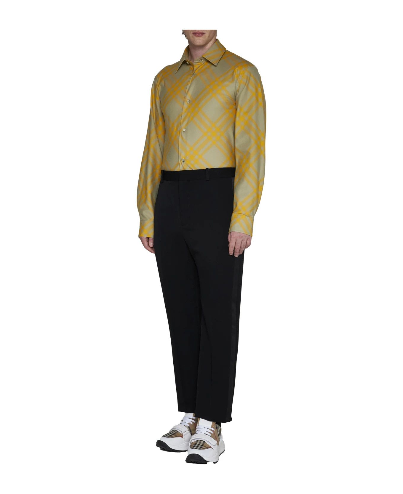 Burberry o1y0426 Checked Shirt in Beige/Yellow Size US S / EU 44-46 / 1 - 2 Thumbnail