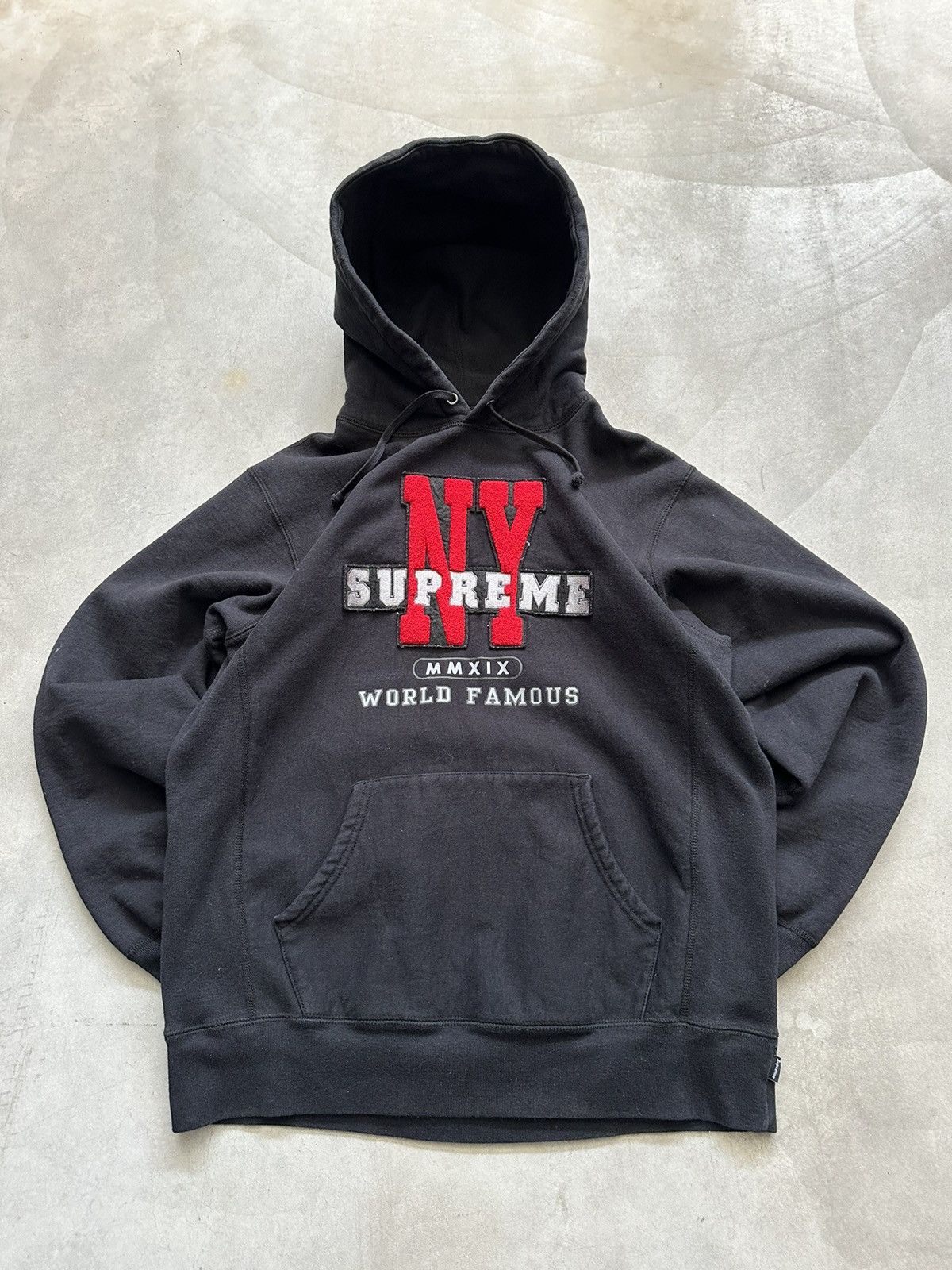 image of Supreme New York Hoodie in Black, Men's (Size Large)