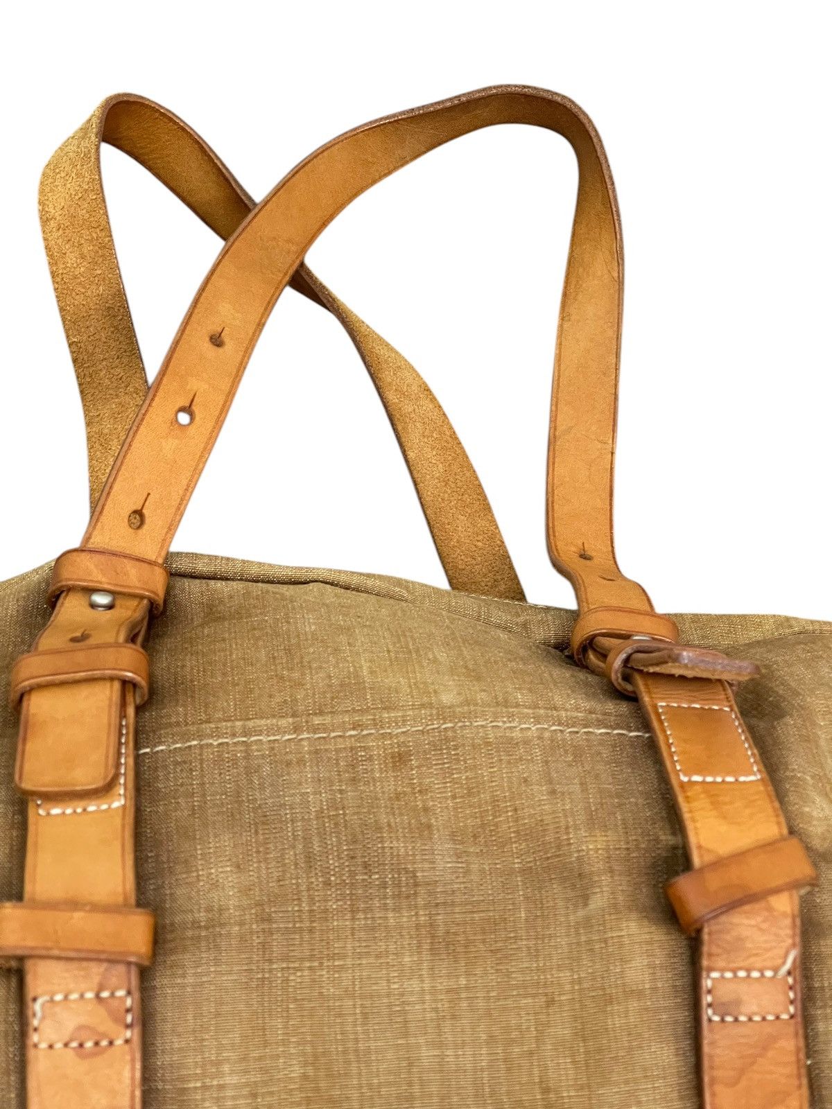 Genuine Leather Leather Cotton Canvas Lagasha Japan East/West Bag 1🟩5 Size ONE SIZE - 12 Thumbnail