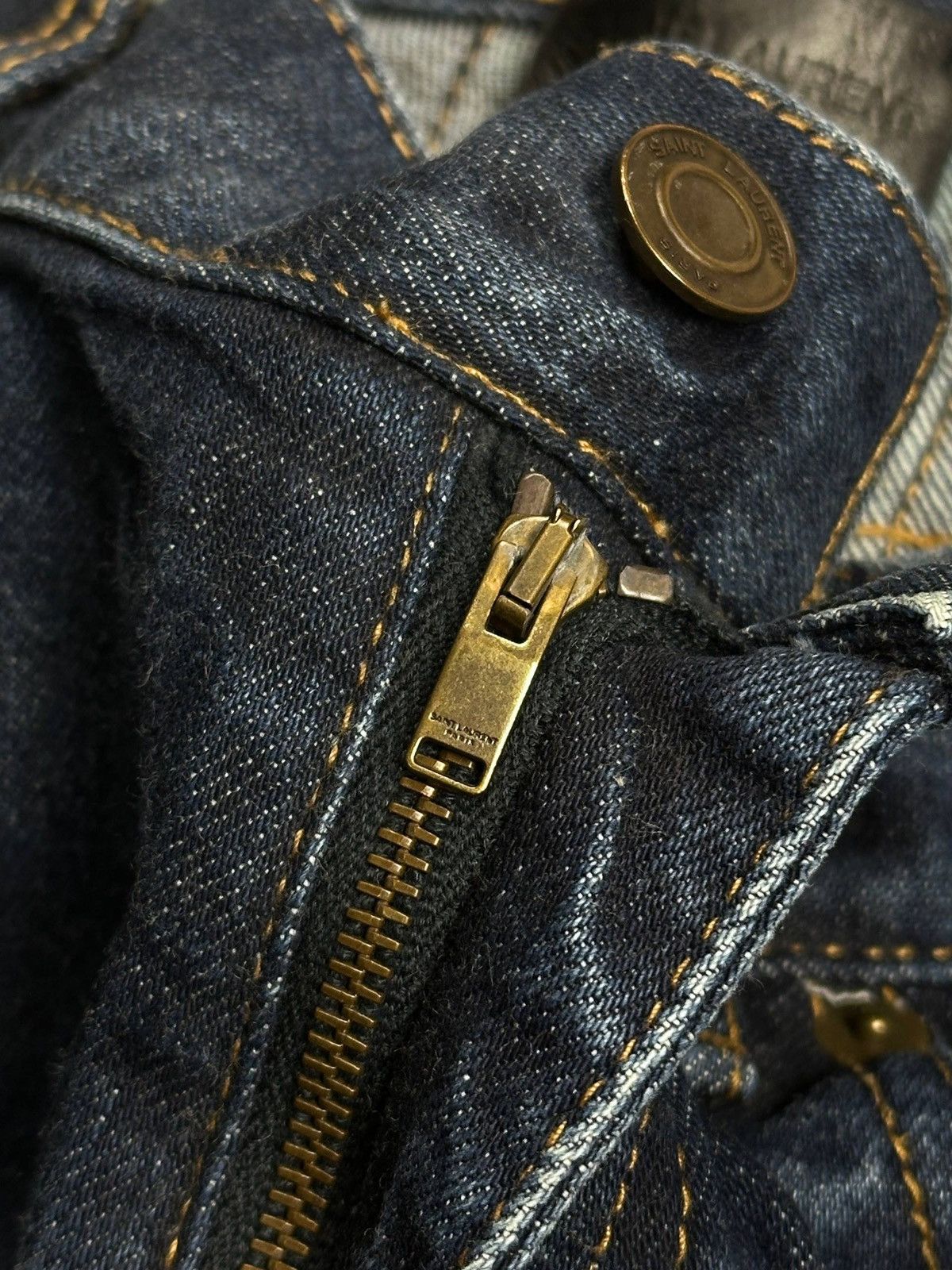 Saint Laurent Paris Vintage YSL Saint Laurent Blue Denim Shorts Rare 31 Size US 31 - 7 Thumbnail