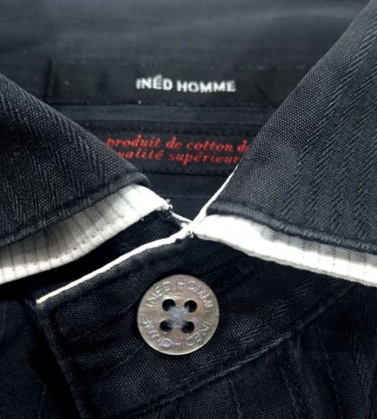 Japanese Brand × Yohji Yamamoto Vintage Ined Homme by Yohji Yamamoto Wool LongSleeve Shirt Size US M / EU 48-50 / 2 - 3 Thumbnail