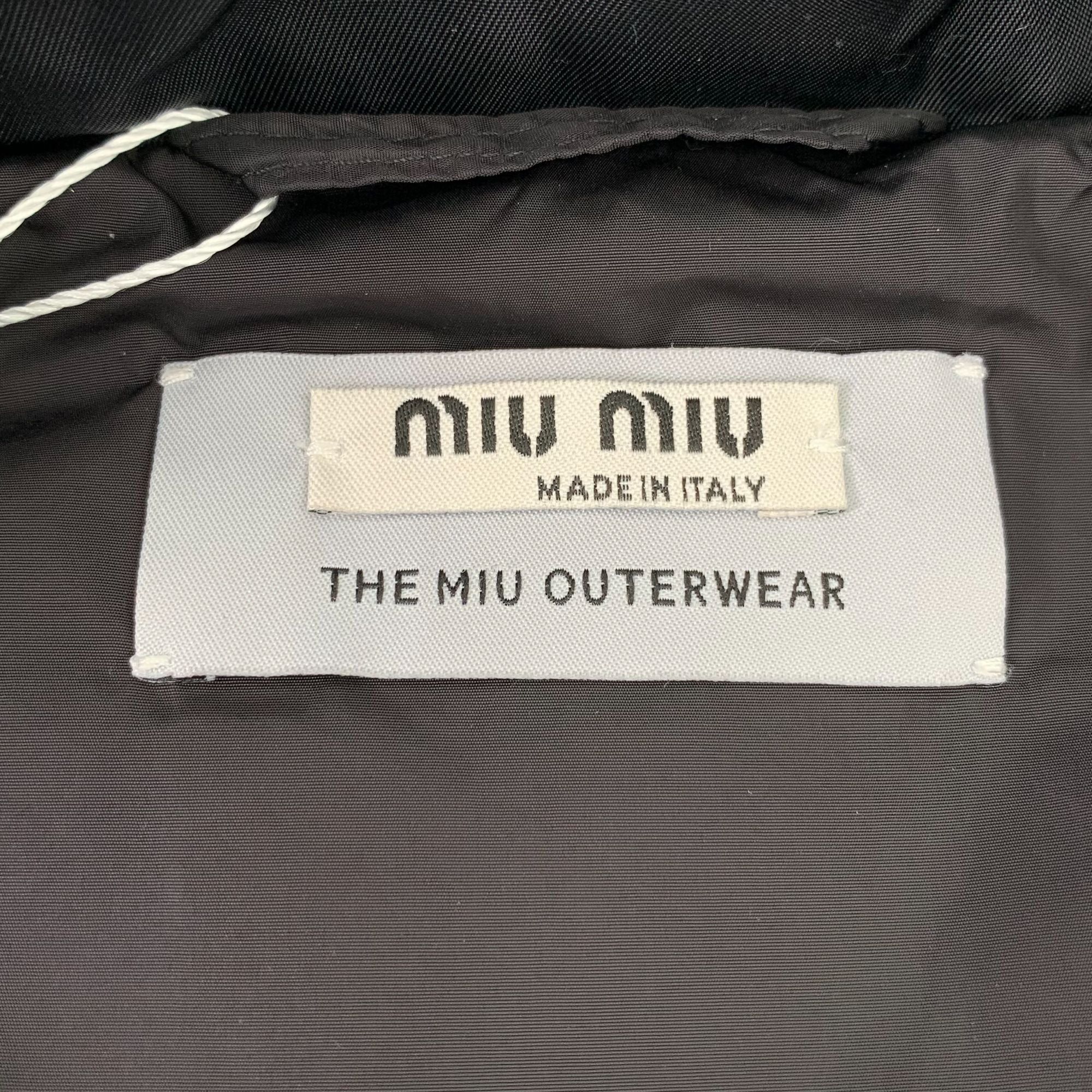 Miu Miu Miu Miu Womens Black Studded Puffer Jacket Size S Made In It Size S / US 4 / IT 40 - 5 Thumbnail
