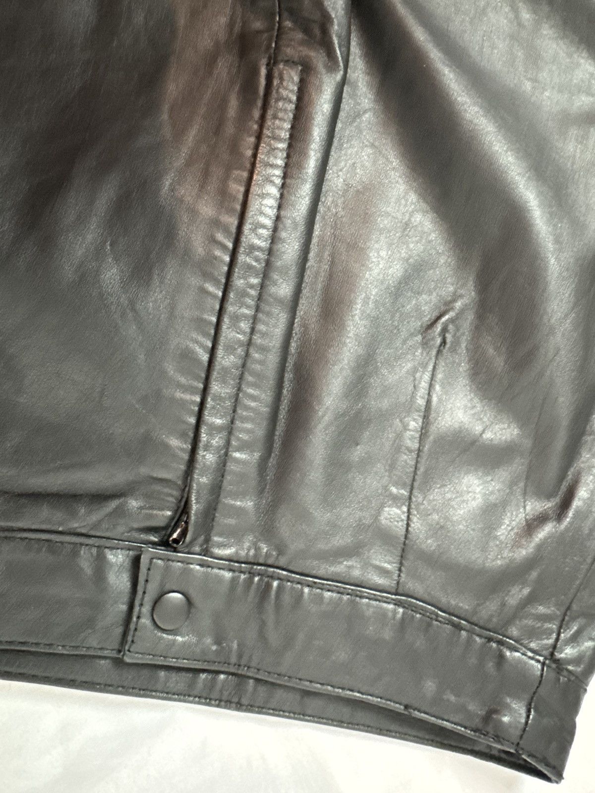 Other Vintage 80s PELLE CUIR Leather High-Waisted Pencil Skirt Size 27" / US 4 / IT 40 - 16 Thumbnail