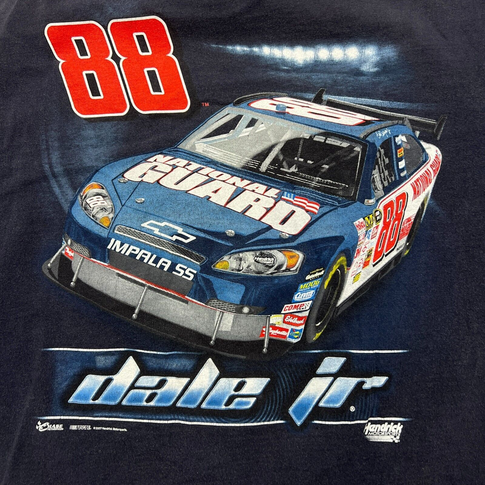 Chase Authentics × NASCAR × Vintage 2007 Dale Earnhardt Jr T Shirt Chase Authentic NASCAR Tee Size US XXL / EU 58 / 5 - 2 Thumbnail