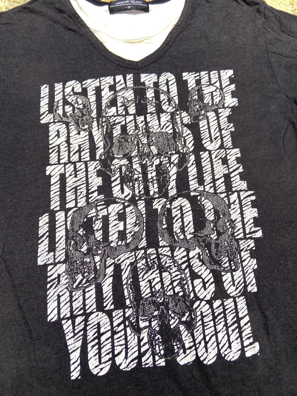 Hysteric Glamour 2000s arrow beam double layer skulls t-shirt Size US S / EU 44-46 / 1 - 3 Thumbnail