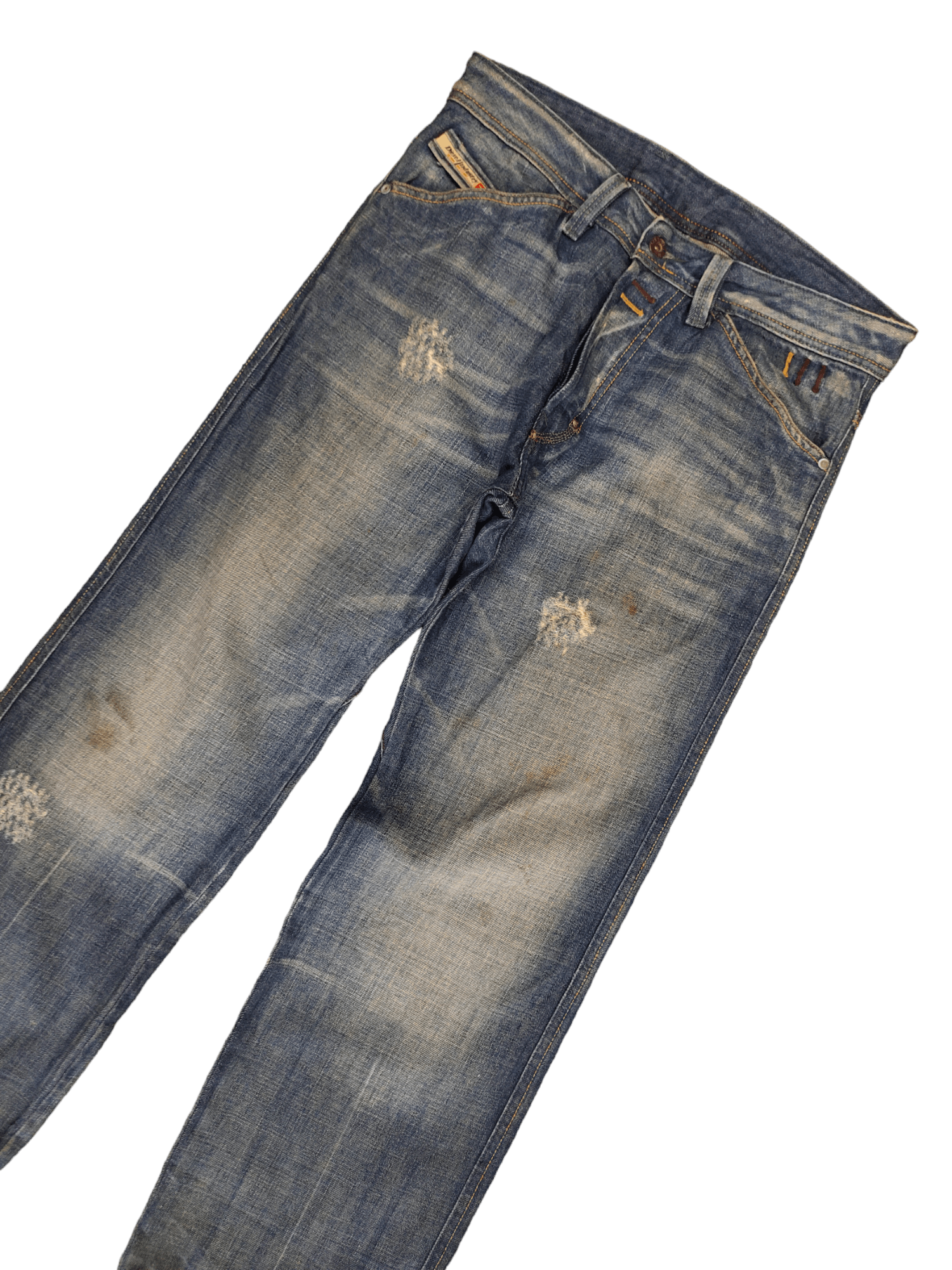 Diesel Loose Leg Diesel D Logo Distress Faded Denim Pants Y2k Size US 30 / EU 46 - 5 Thumbnail