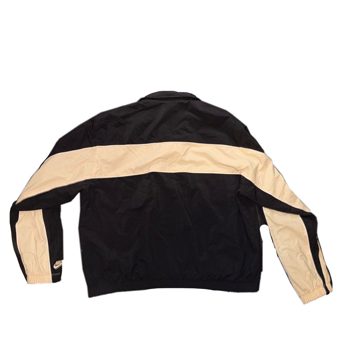 Nike Nike Black Cream Vintage Style Windbreaker Track Jacket Size US XL / EU 56 / 4 - 2 Thumbnail
