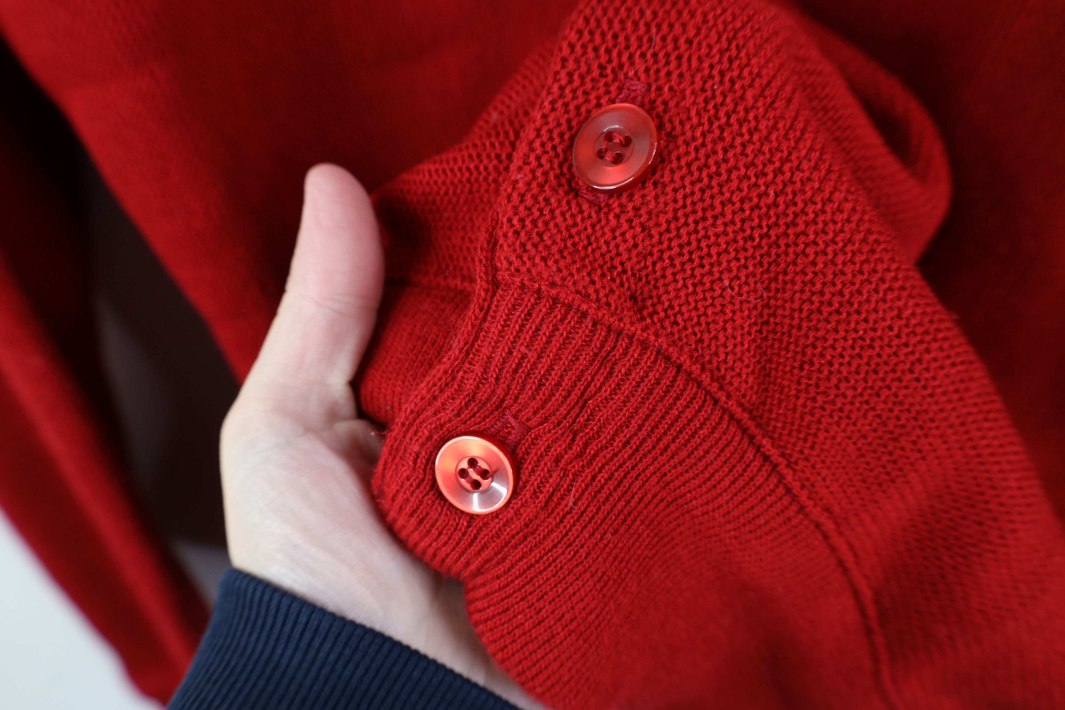 Vintage Vintage 70s Streetwear Kurt Cobain Cardigan Sweater Red USA Size US XL / EU 56 / 4 - 4 Thumbnail