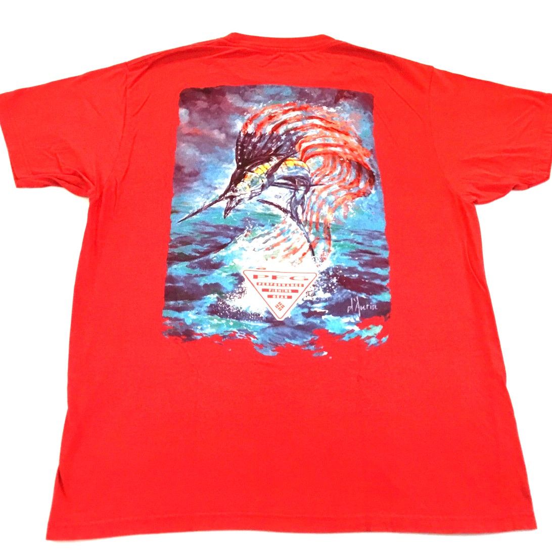 Columbia Columbia PFG Performance Fishing Gear Red T-Shirt Large Size US L / EU 52-54 / 3 - 3 Thumbnail