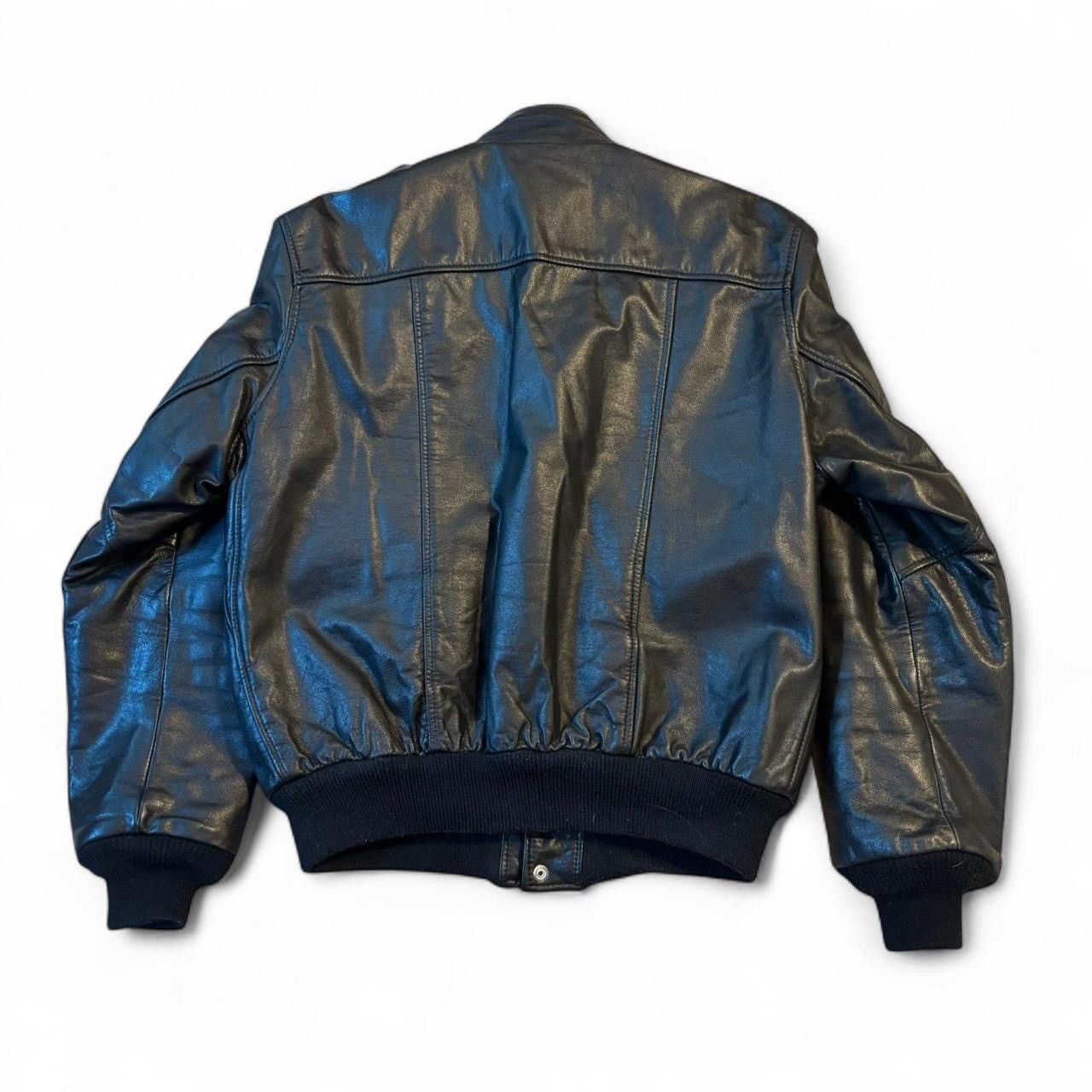 Vintage Vintage 1970s Leather Bomber Jacket Size US M / EU 48-50 / 2 - 7 Thumbnail