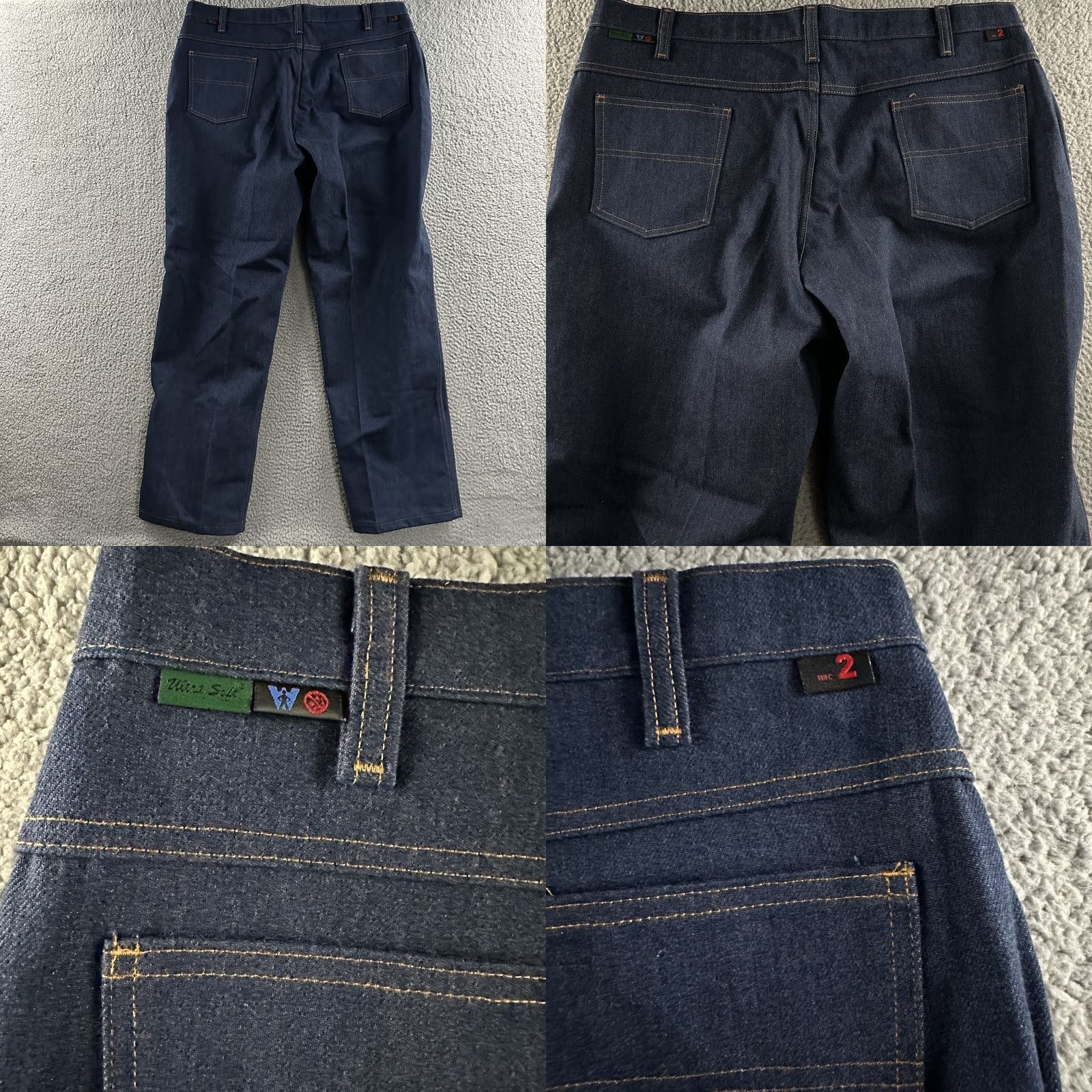 Vintage Flame Resistant Workrite Jeans Blue 40x32 Ultra Soft Cotton Nylon Blend Mens Size US 40 / EU 56 - 9 Thumbnail