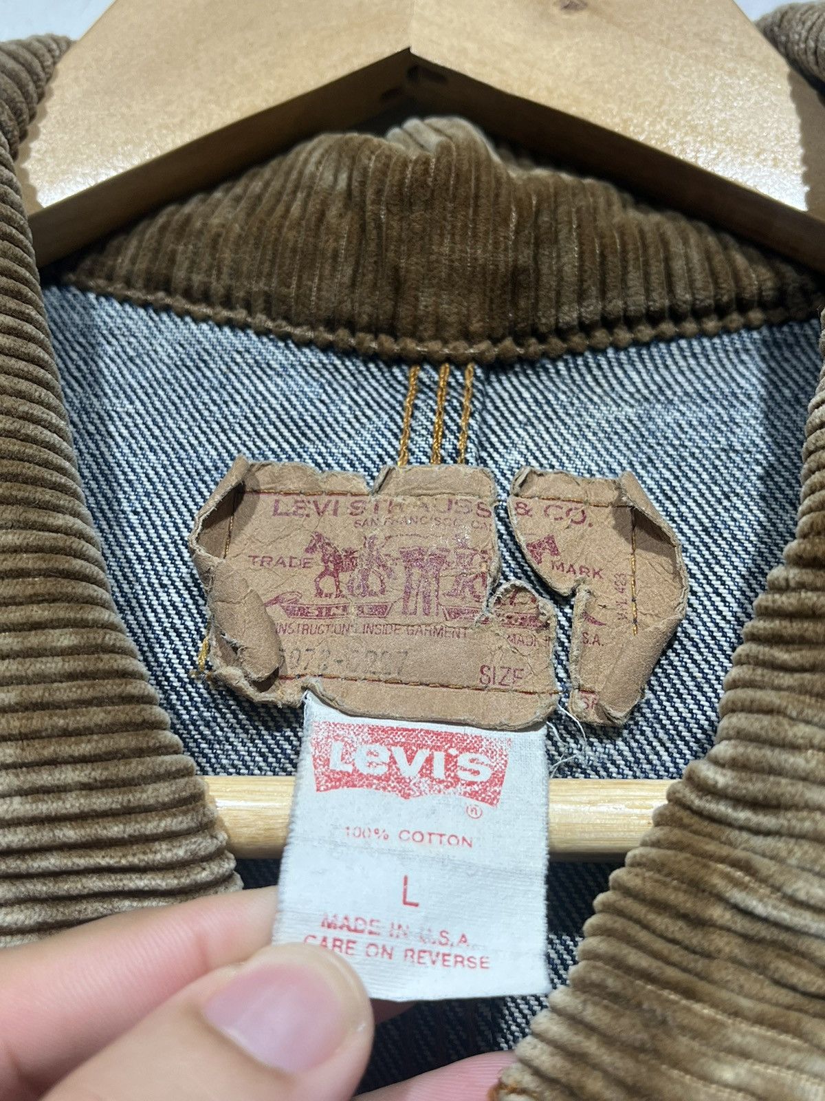 Levi's × Levi's Vintage Clothing × Vintage Vintage 70s Levi’s denim buckle back jacket Size US L / EU 52-54 / 3 - 3 Thumbnail