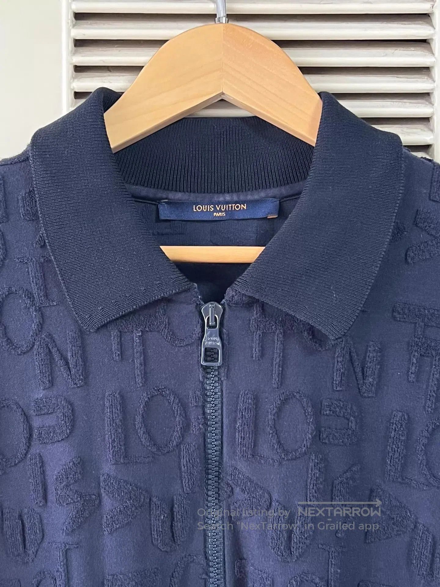Louis Vuitton Blue Short-Sleeve Textured Polo Shirt. Size US L / EU 52-54 / 3 - 3 Thumbnail