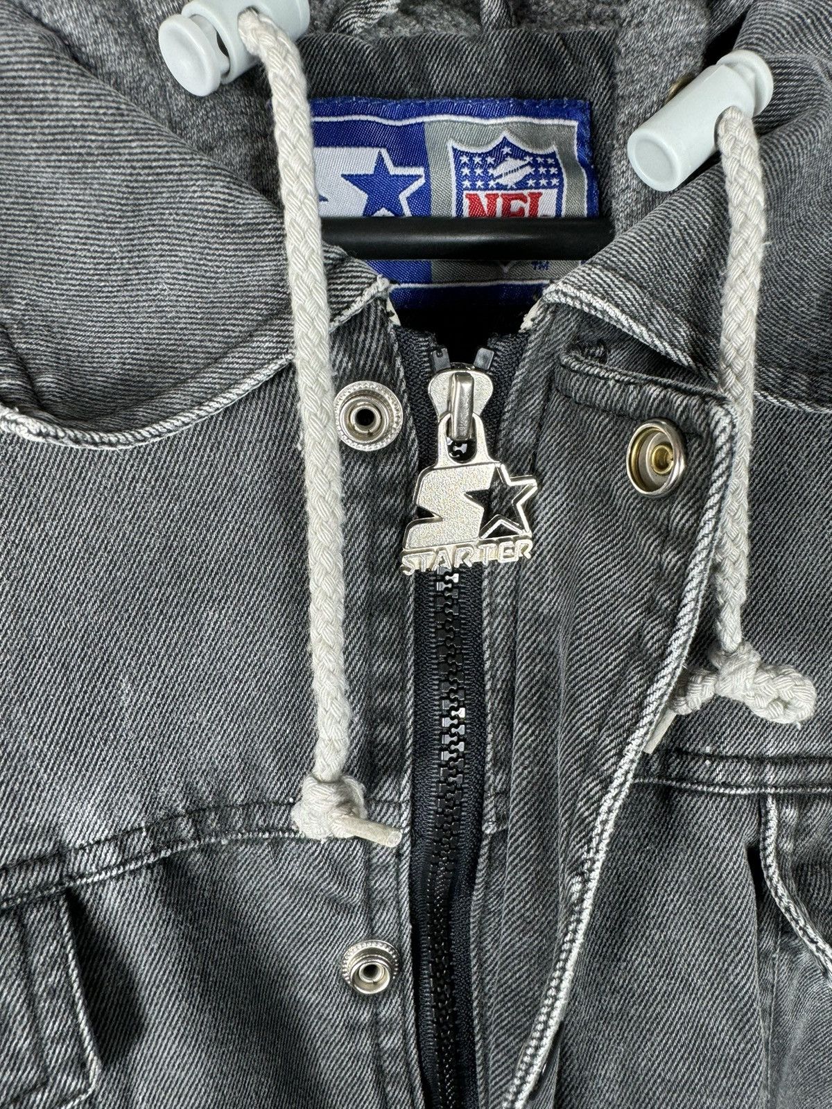 NFL Rare 🔥 Vintage Starter Varsity Bomber Denim Jacket Size XL Size US XL / EU 56 / 4 - 7 Thumbnail