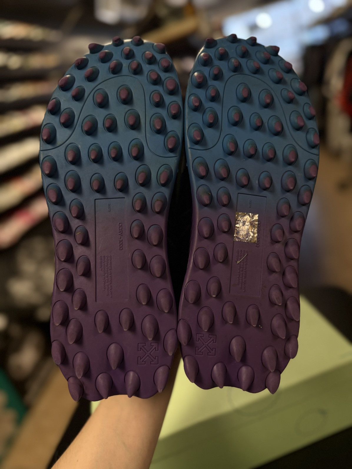 Off-White Off White ODYS 1000 Purple Blue $850 Retail 44EU/11US Size US 11 / EU 44 - 15 Thumbnail