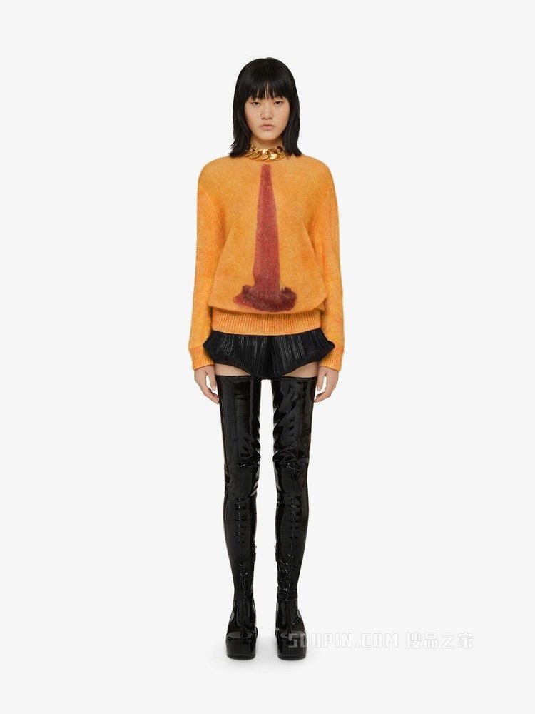 Givenchy o1y0925 Crewneck Sweater in Orange Size S / US 4 / IT 40 - 3 Thumbnail