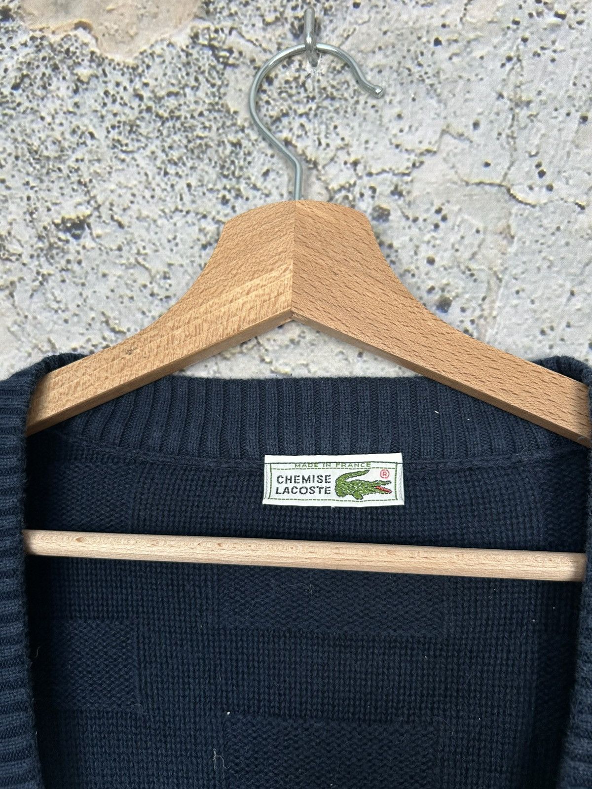 Lacoste Vintage Lacoste Cardigan Navy Blue 90s Archive Designer Size US L / EU 52-54 / 3 - 5 Thumbnail