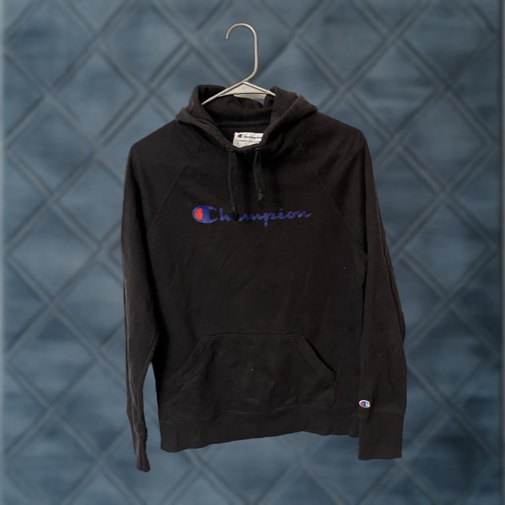 Champion Champion Hoodie Mens Small Long Sleeve Tee Shirt Black Athletic Logo Pullover Sport Regular Size S Size US S / EU 44-46 / 1 - 1 Thumbnail