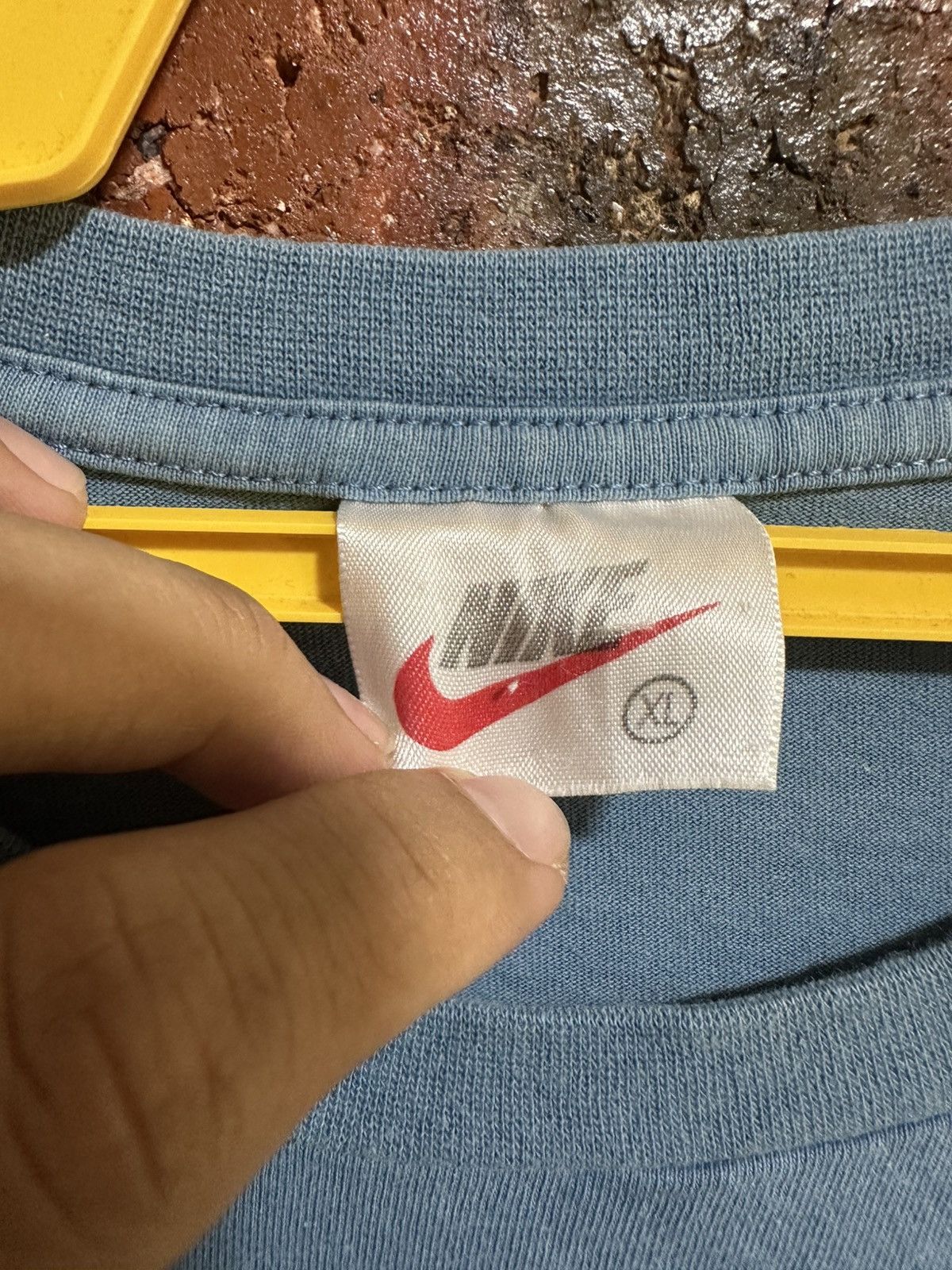 Nike × Vintage Vintage Nike Small Swoosh Faded Tee Size US XL / EU 56 / 4 - 3 Thumbnail