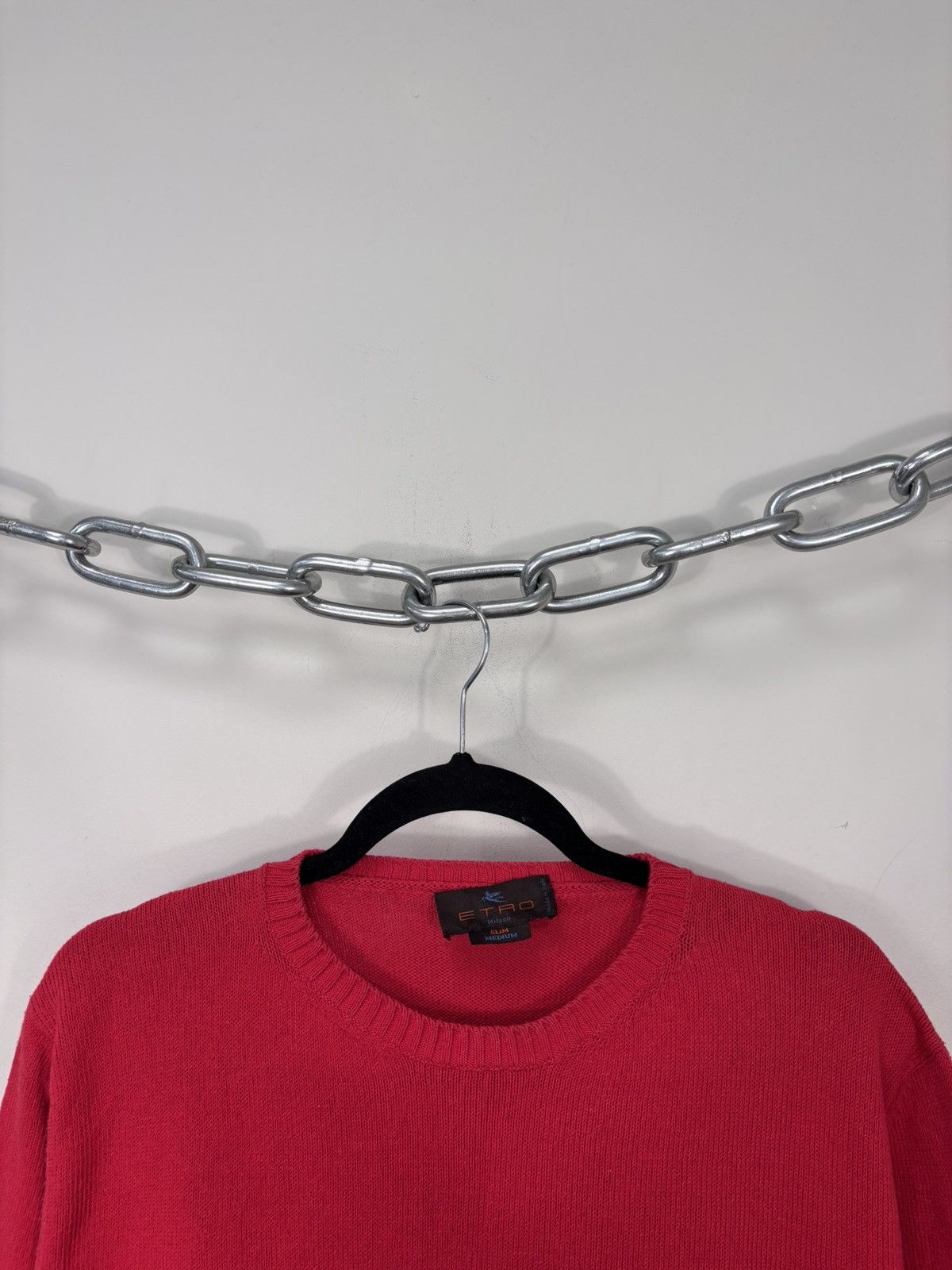 Etro Etro Milano Men’s Slim Fit Red Geometric Intarsia Sweater Size US M / EU 48-50 / 2 - 4 Thumbnail
