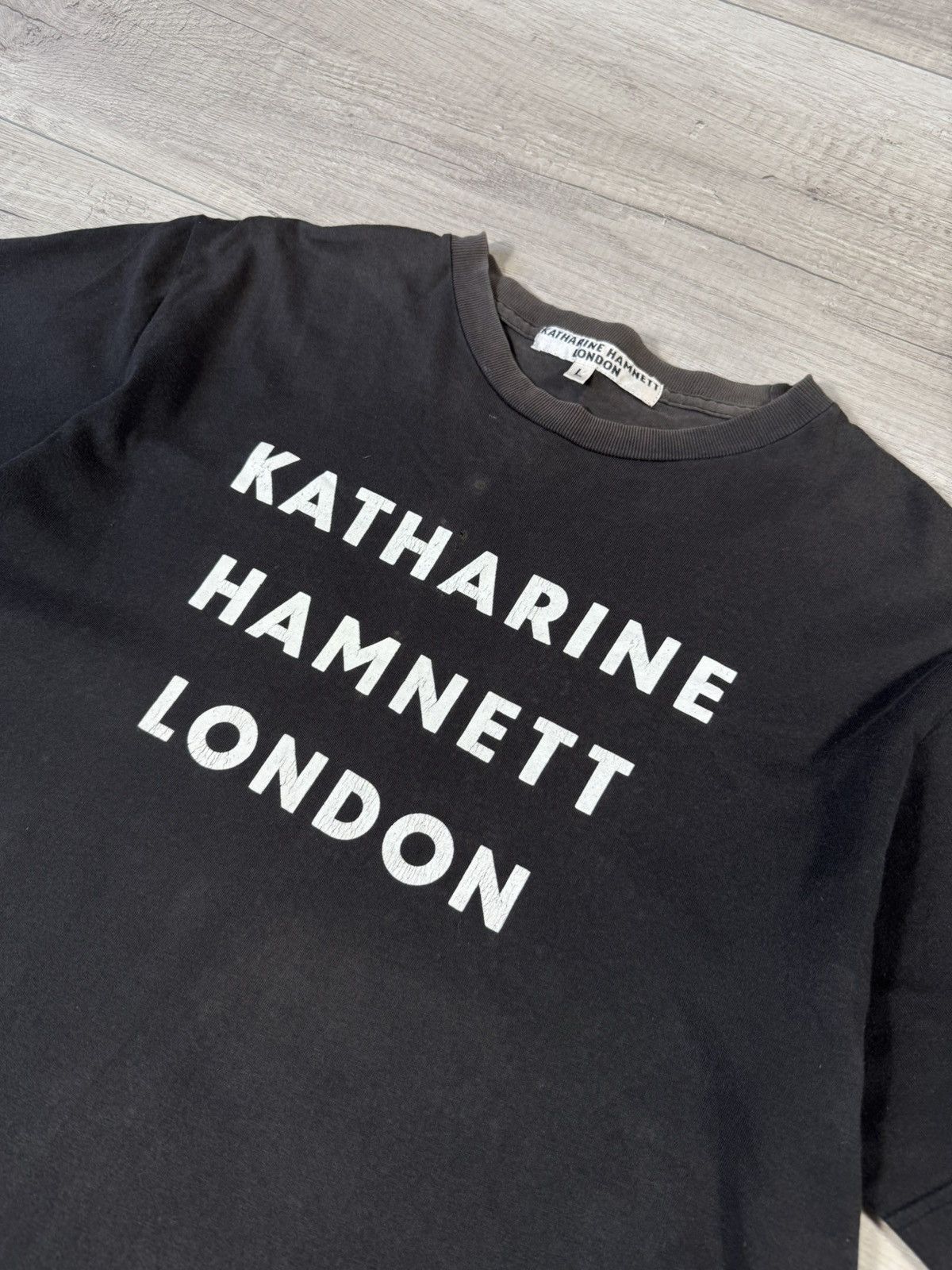 Katharine Hamnett London Katharine Hamnett London Vintage Rare Faded Distressed Tee Size US L / EU 52-54 / 3 - 2 Thumbnail