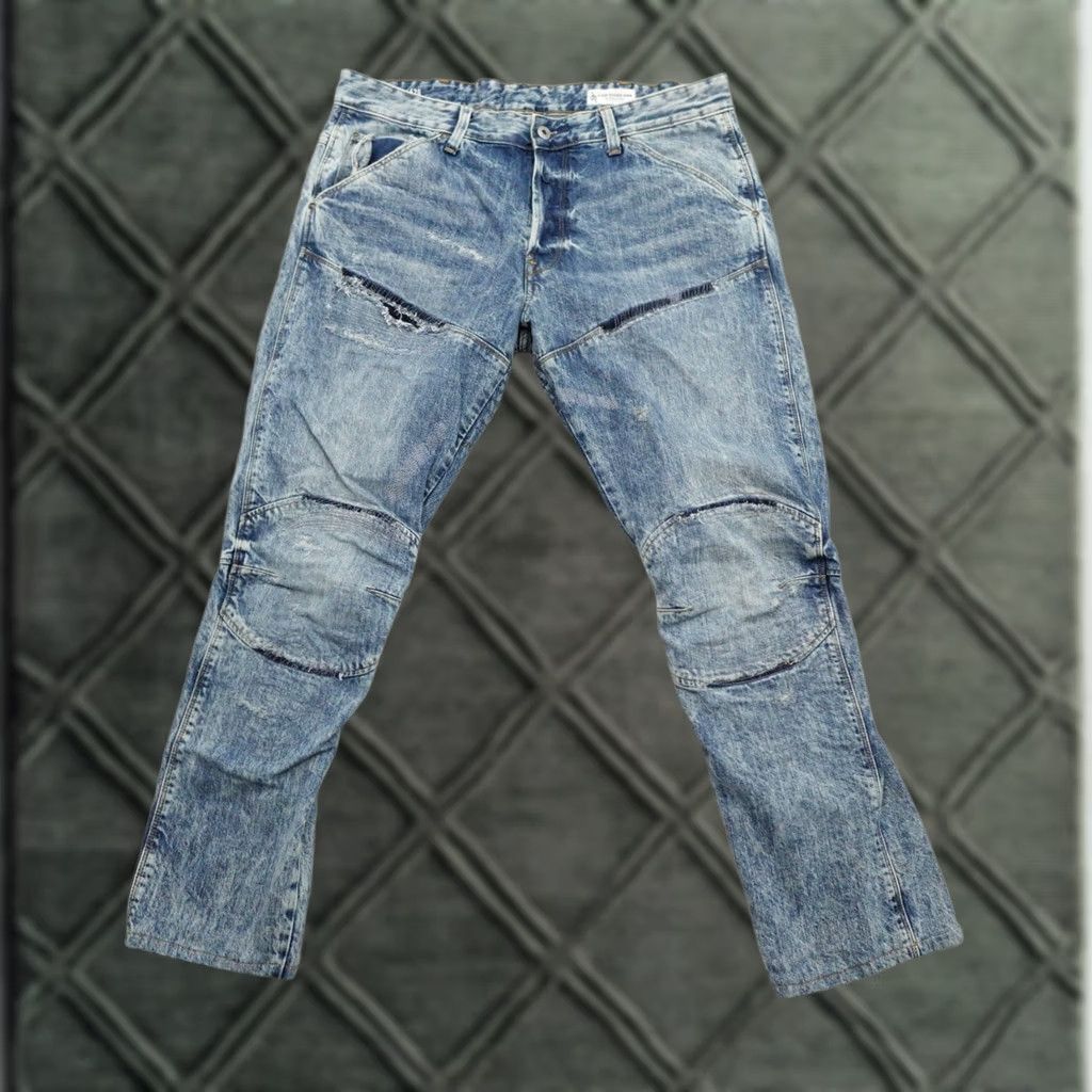G-Star G-Star Jeans Mens 36 (36X29) 3D Knee Zip Raw Denim Blue Regular Fit Tapered Inseam 29 Shirt? Size US 36 / EU 52 - 1 Thumbnail