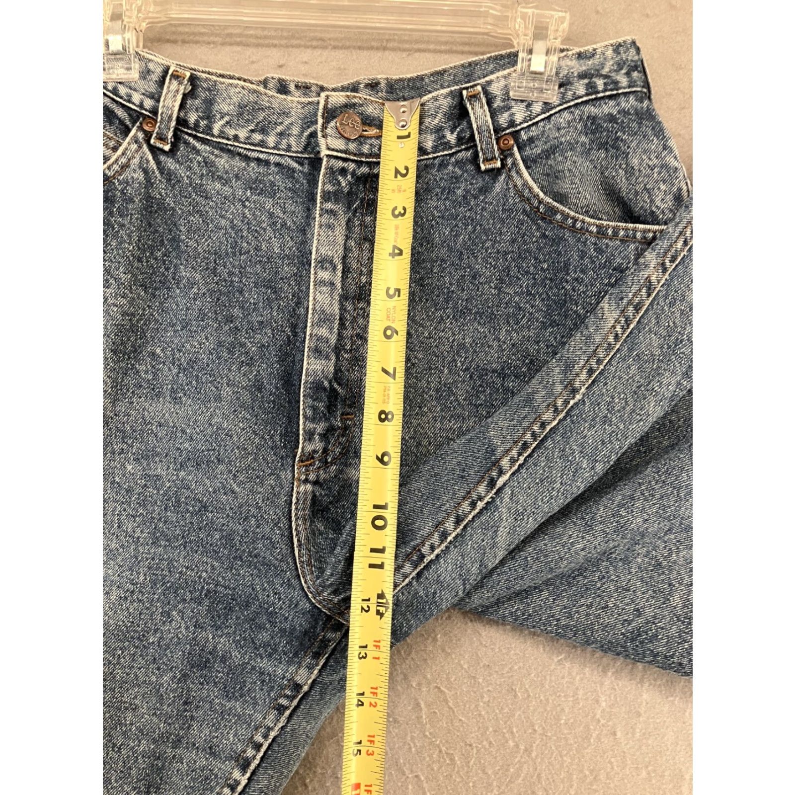 Lee VINTAGE Lee Jeans Womens 16P Blue 5-Pocket Denim Mom 90s Retro Petite Petite Size 38" / US 16 / IT 52 - 7 Thumbnail