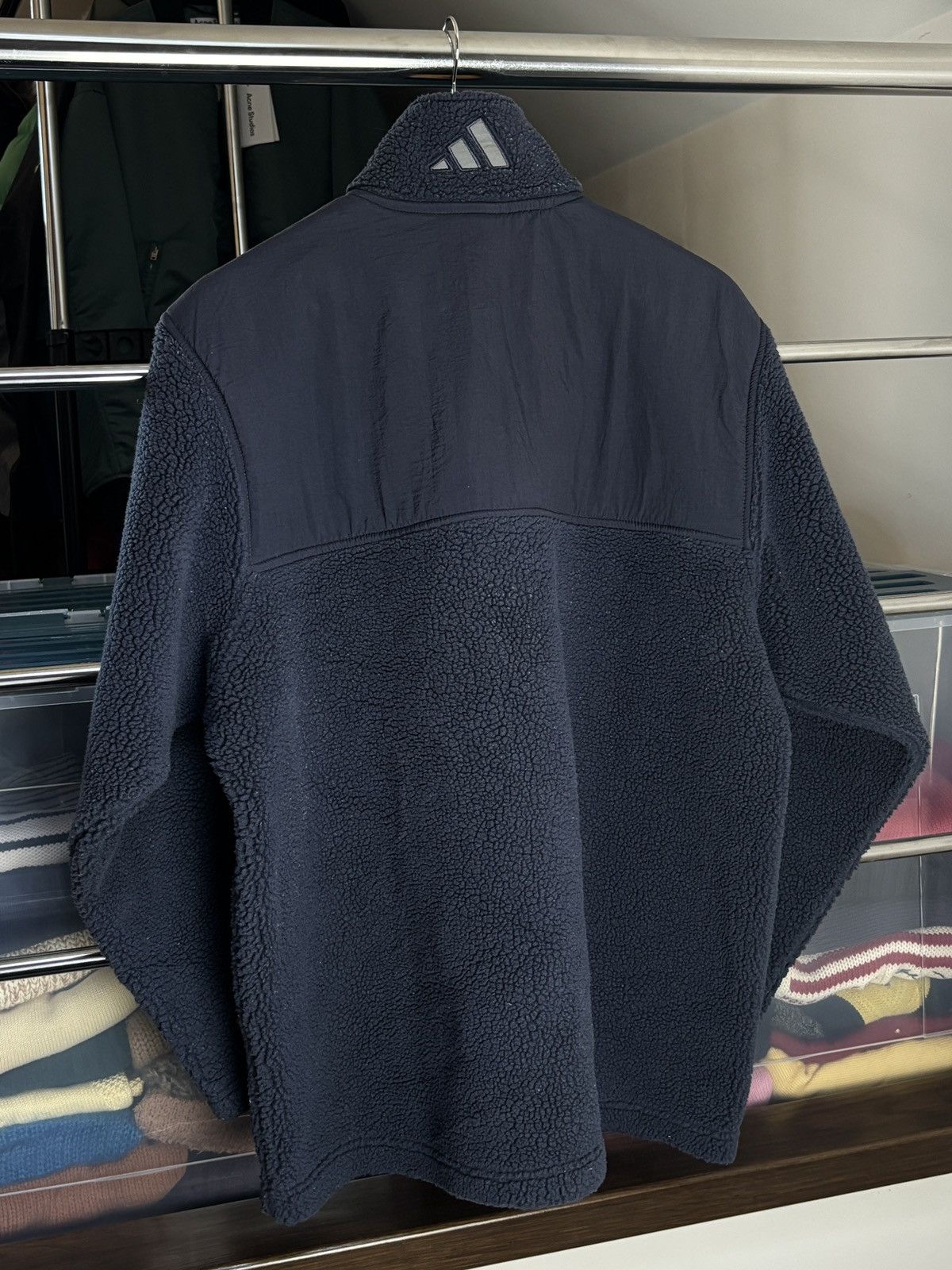 Adidas Adidas Fleece Half Zip Vintage Jacket Sherpa Fleece Size US M / EU 48-50 / 2 - 5 Thumbnail