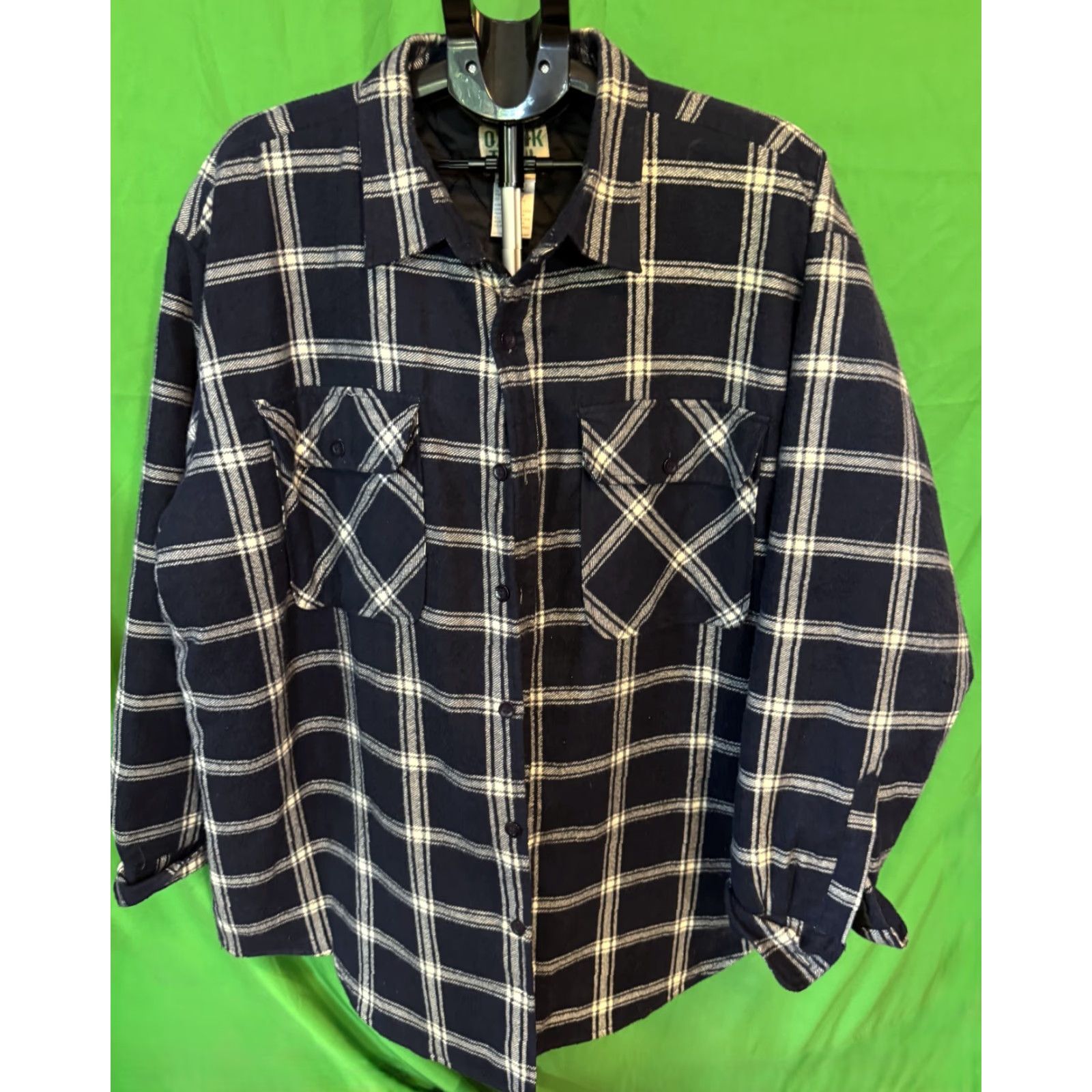 VINTAGE Ozark Trail Plaid Flannel Shirt Jacket Men 3XL Multicolor Lined Button-Up Quilted Casual Fall Winter 90s Bohemian Grunge Mens